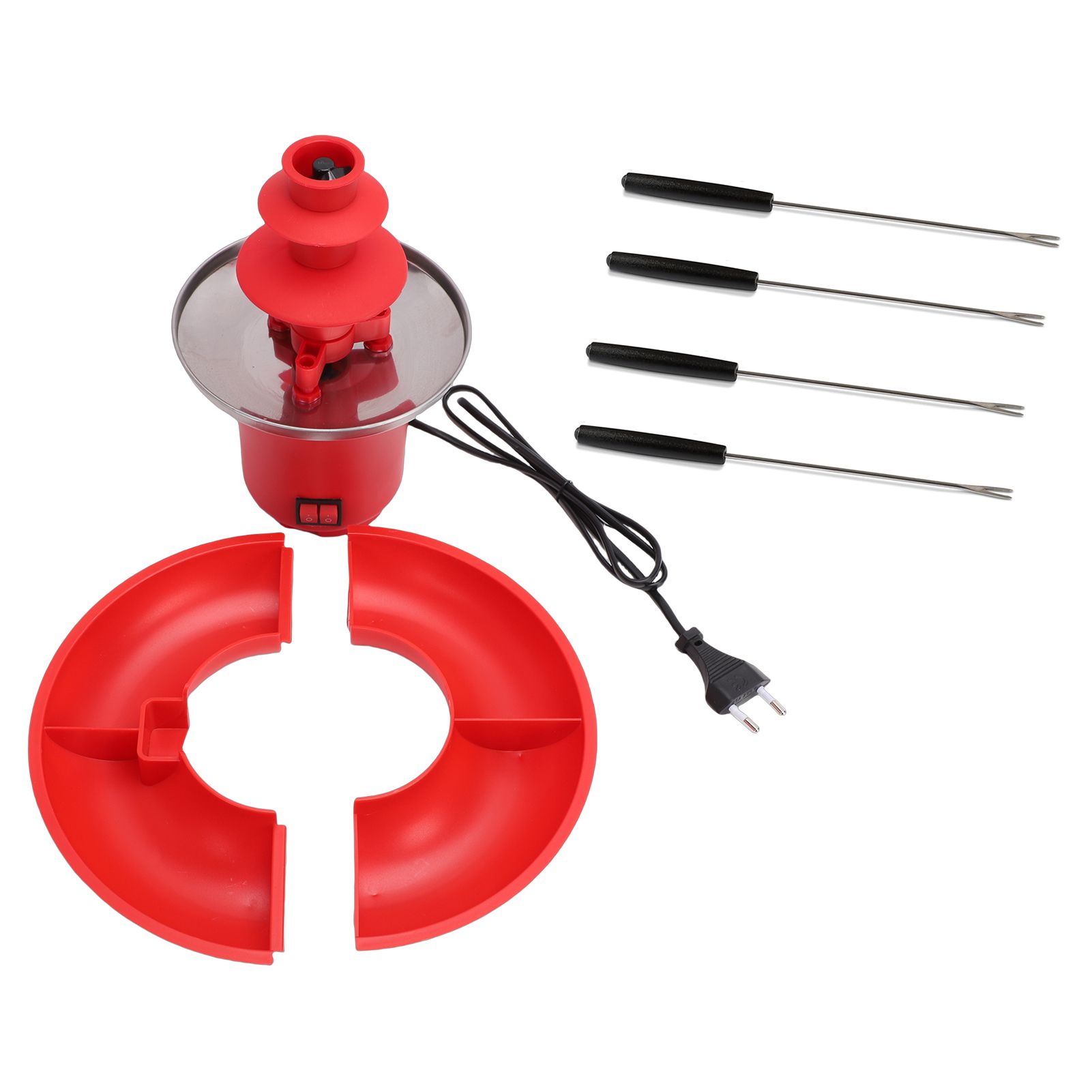 3 Tier Electric Chocolate Fountain Machine Automatic Melting Chocolate Fondue view 2