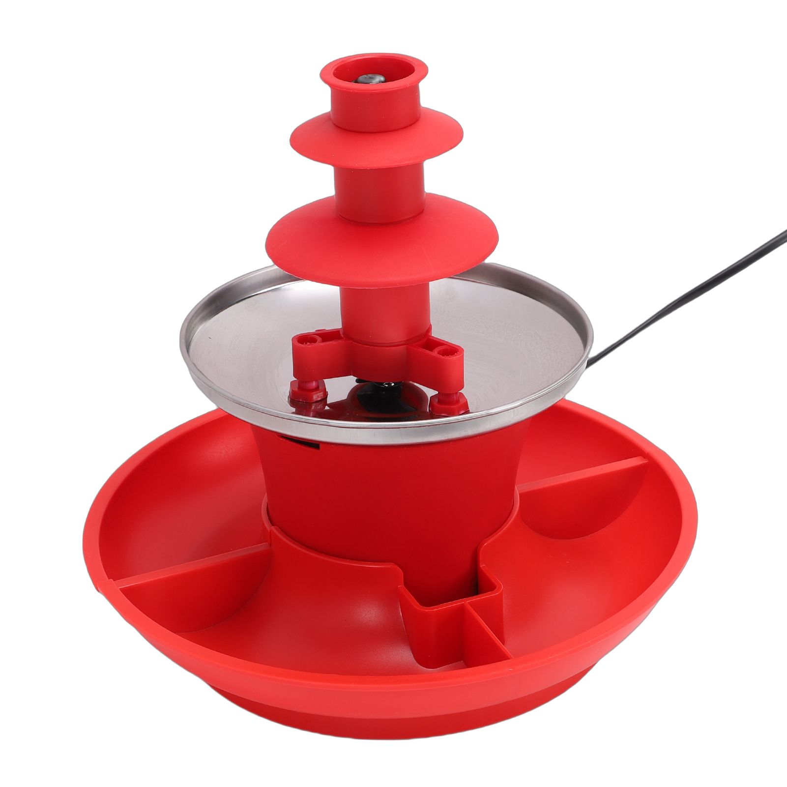 3 Tier Electric Chocolate Fountain Machine Automatic Melting Chocolate Fondue view 4