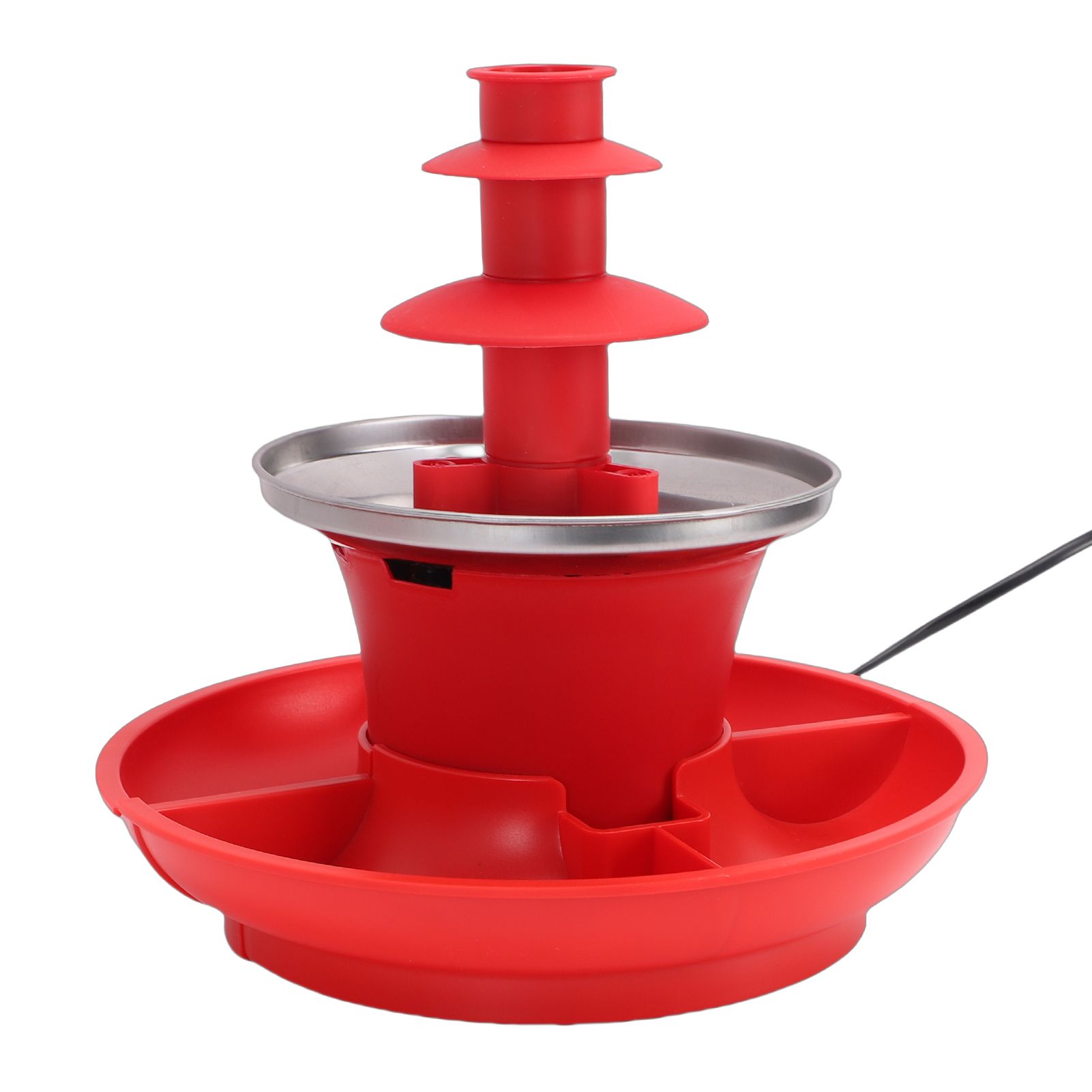 3 Tier Electric Chocolate Fountain Machine Automatic Melting Chocolate Fondue view 5