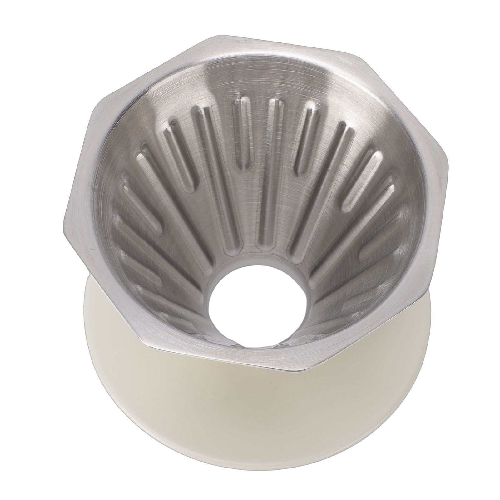 Pour Over Coffee Dripper 304 Stainless Steel Double Layer Octagonal Metal Cone view 8