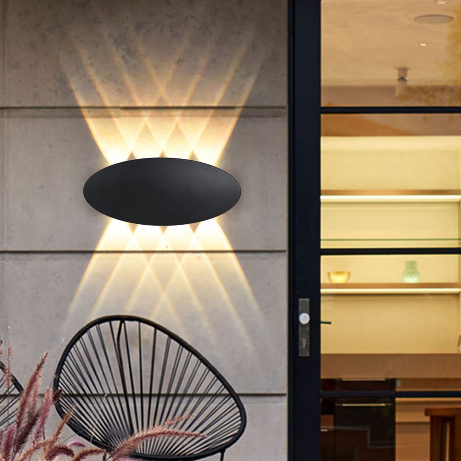 8W Outdoors Waterproof 8 LED Wall Lamp Wall Mounted Corridor Light Warm White view 6