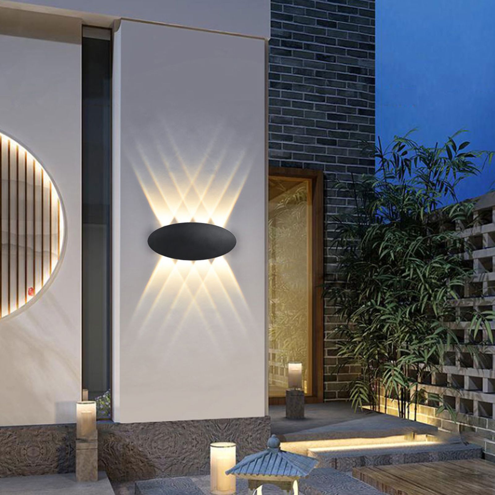 8W Outdoors Waterproof 8 LED Wall Lamp Wall Mounted Corridor Light Warm White view 7