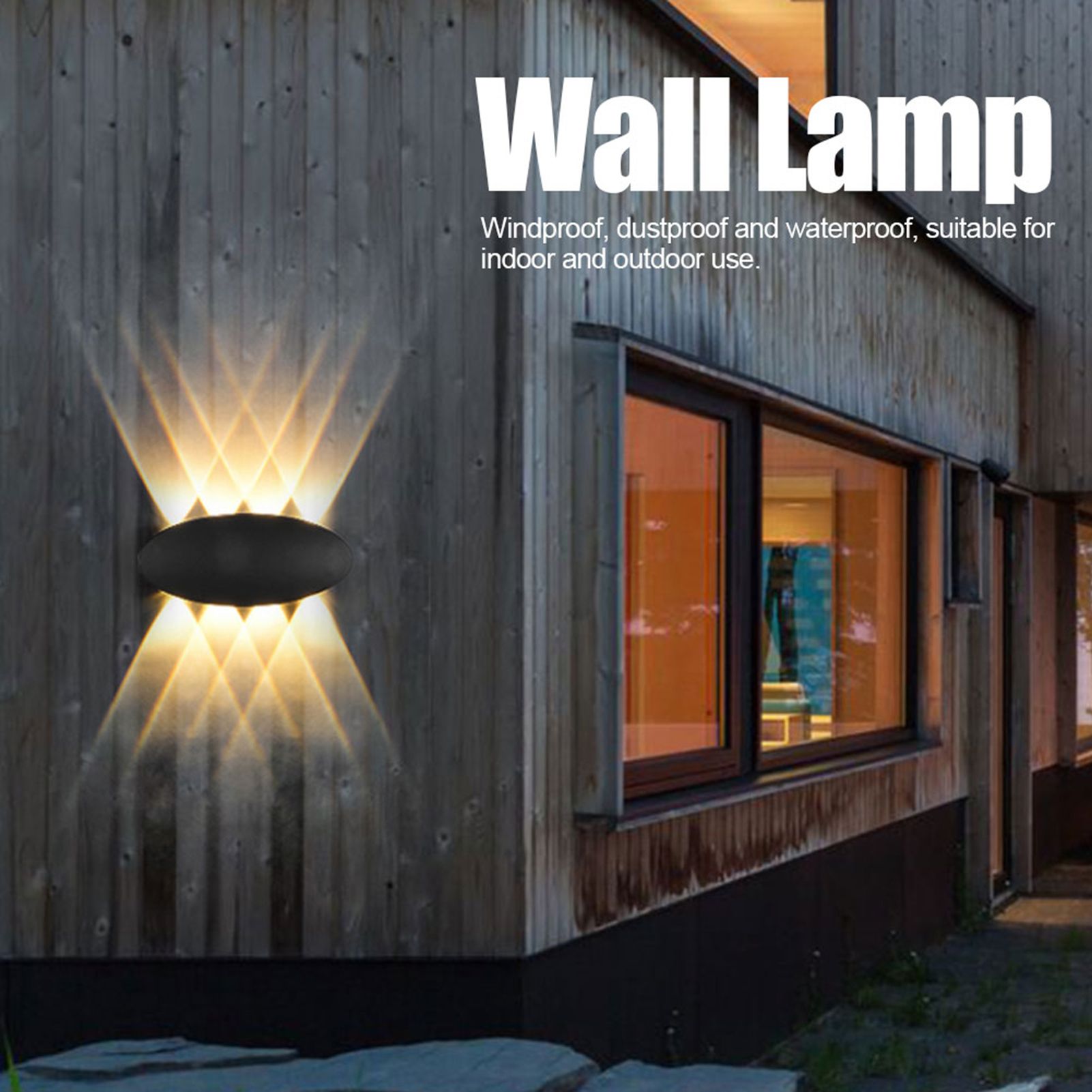 8W Outdoors Waterproof 8 LED Wall Lamp Wall Mounted Corridor Light Warm White view 8