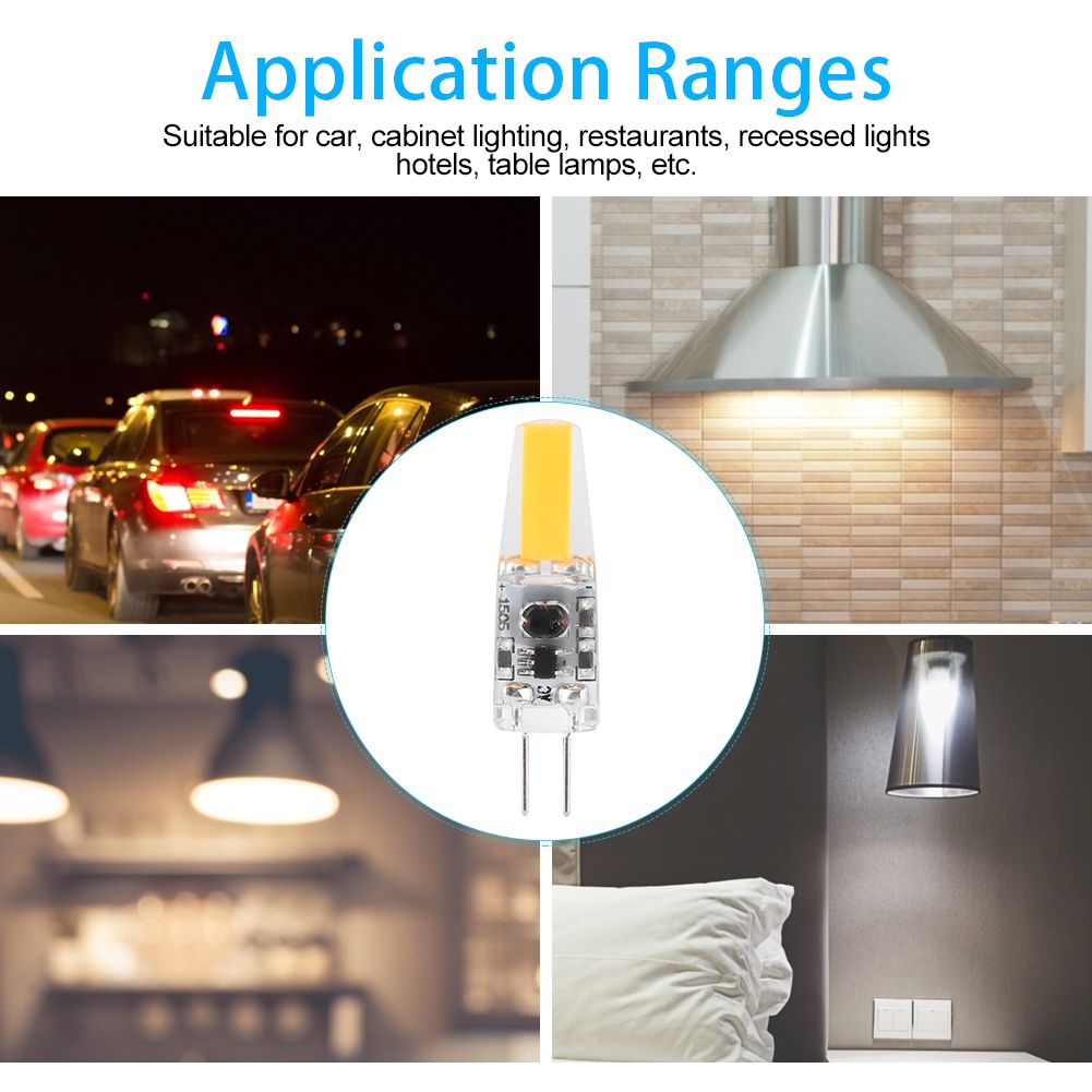 10Pcs Household Mini G4 Silicone LED Light Bulb 1.5W AC12V for Car Cabinet view 11