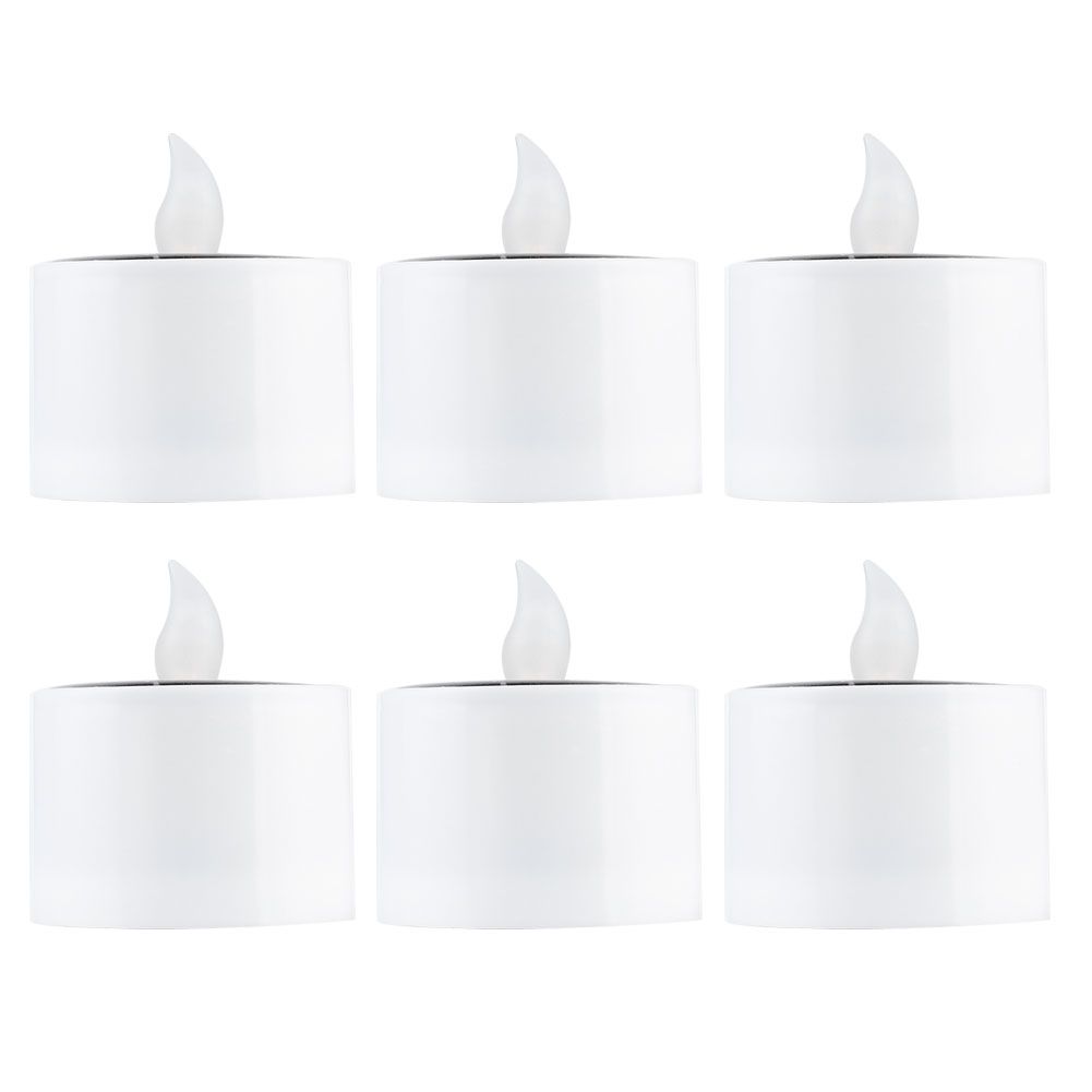 6Pcs Candle Light LED Decorative Solar Waterproof Electronic Light for view 6