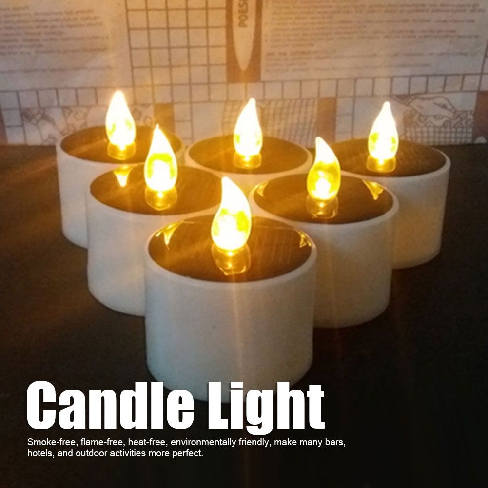 6Pcs Candle Light LED Decorative Solar Waterproof Electronic Light for view 11