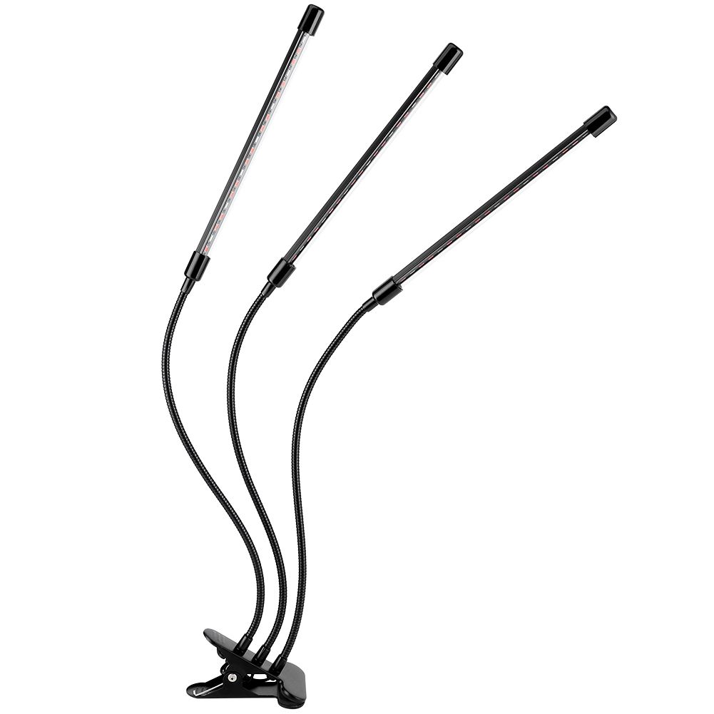 30W USB 3‑Tube Flexible LED Plant Grow Light Full Spectrum Grow Lamp with Clip view 4