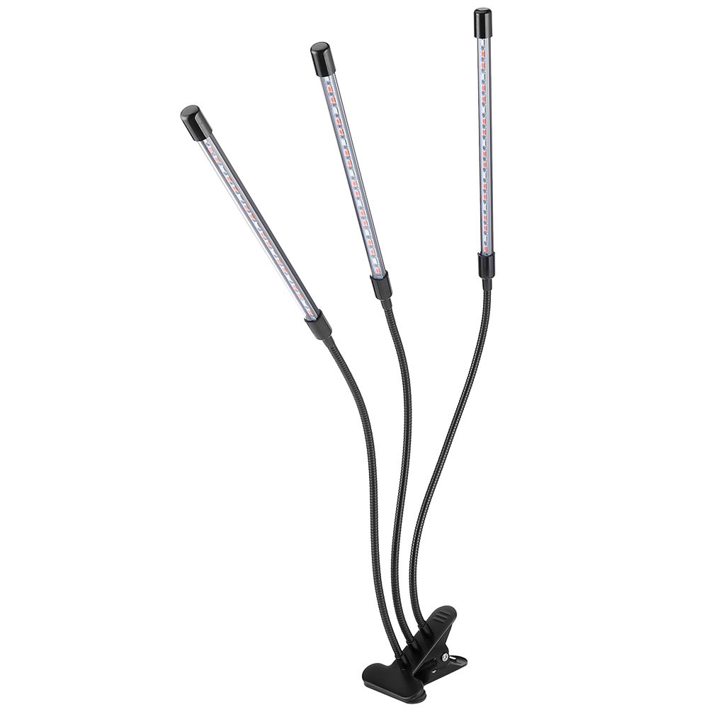30W USB 3‑Tube Flexible LED Plant Grow Light Full Spectrum Grow Lamp with Clip view 5