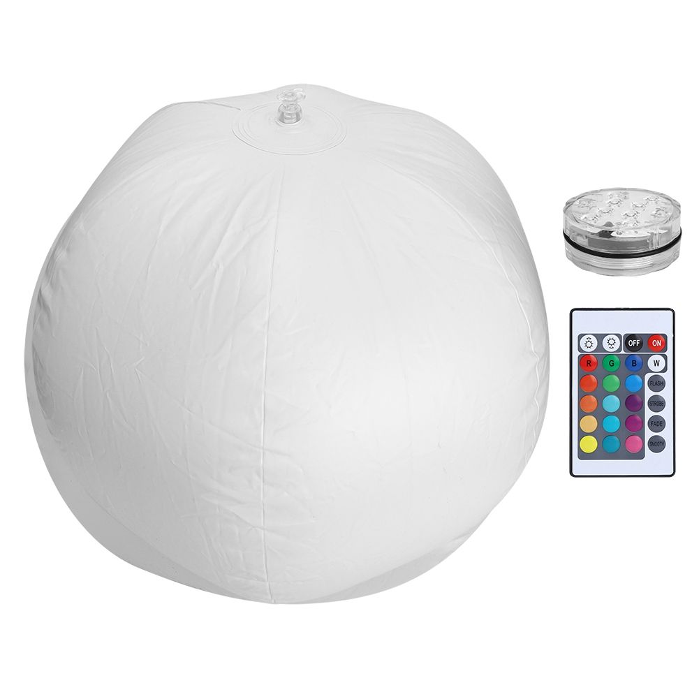 Waterproof Folding 10LED Chip Swimming Pool Floating Ball Light Remote Control