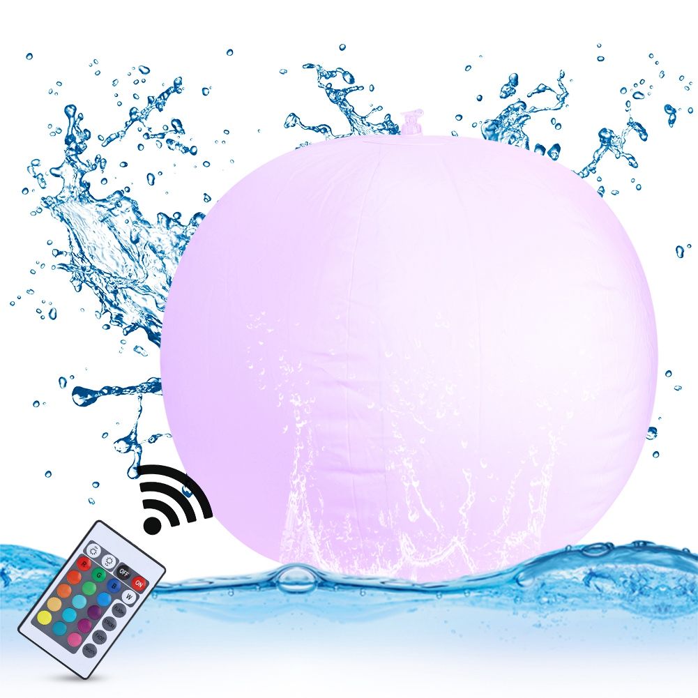 Waterproof Folding 10LED Chip Swimming Pool Floating Ball Light Remote Control view 9