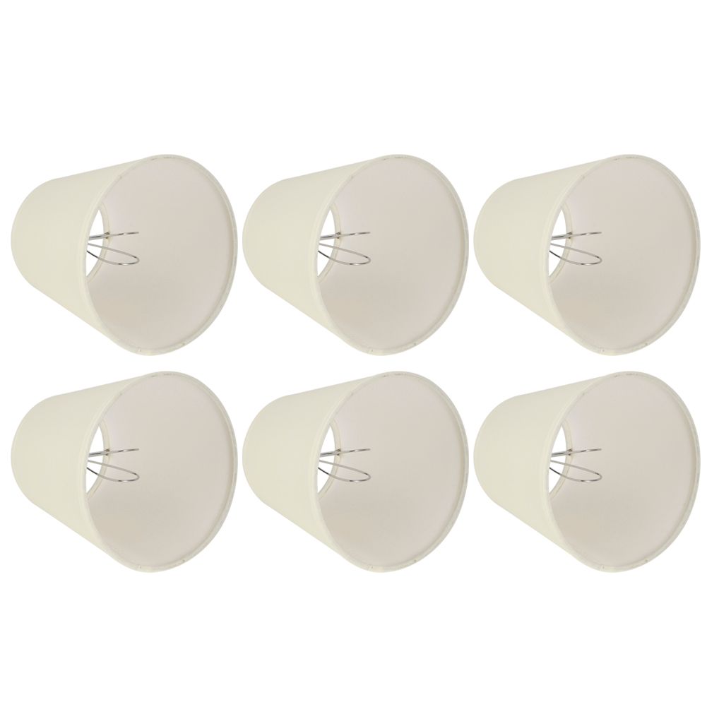 6PCS CreamColoured Fabric Cloth Lamp Shade Replacement for E14 Wall Lamp view 3