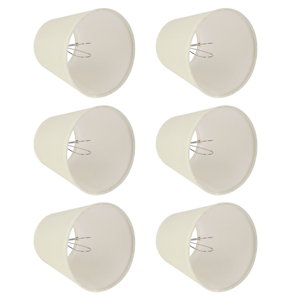 6PCS CreamColoured Fabric Cloth Lamp Shade Replacement for E14 Wall Lamp view 4