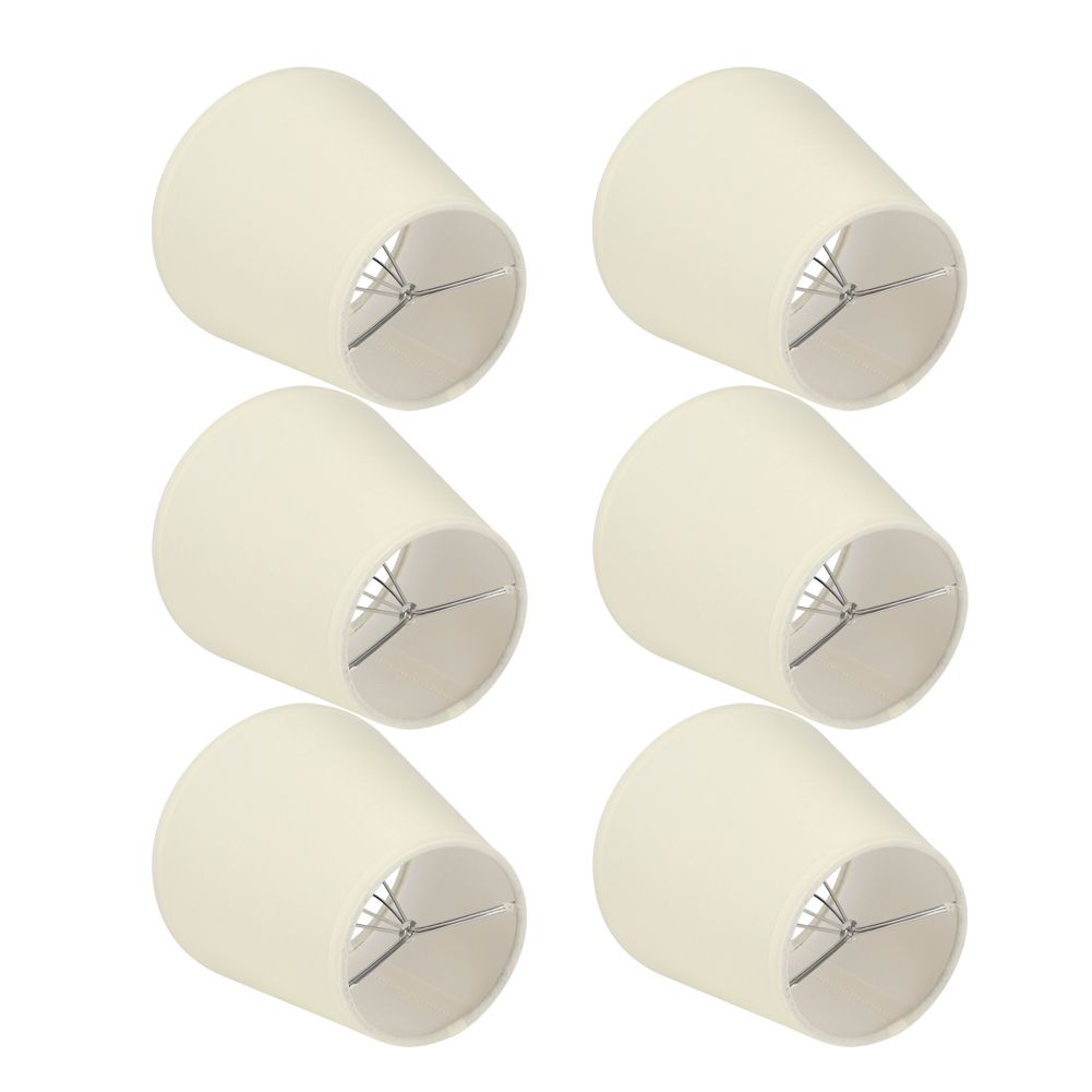 6PCS CreamColoured Fabric Cloth Lamp Shade Replacement for E14 Wall Lamp view 5