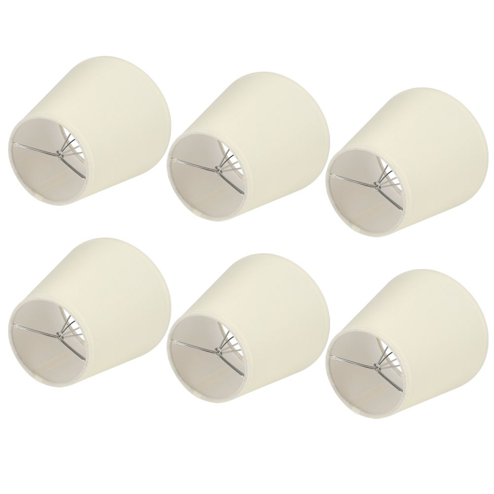 6PCS CreamColoured Fabric Cloth Lamp Shade Replacement for E14 Wall Lamp view 6