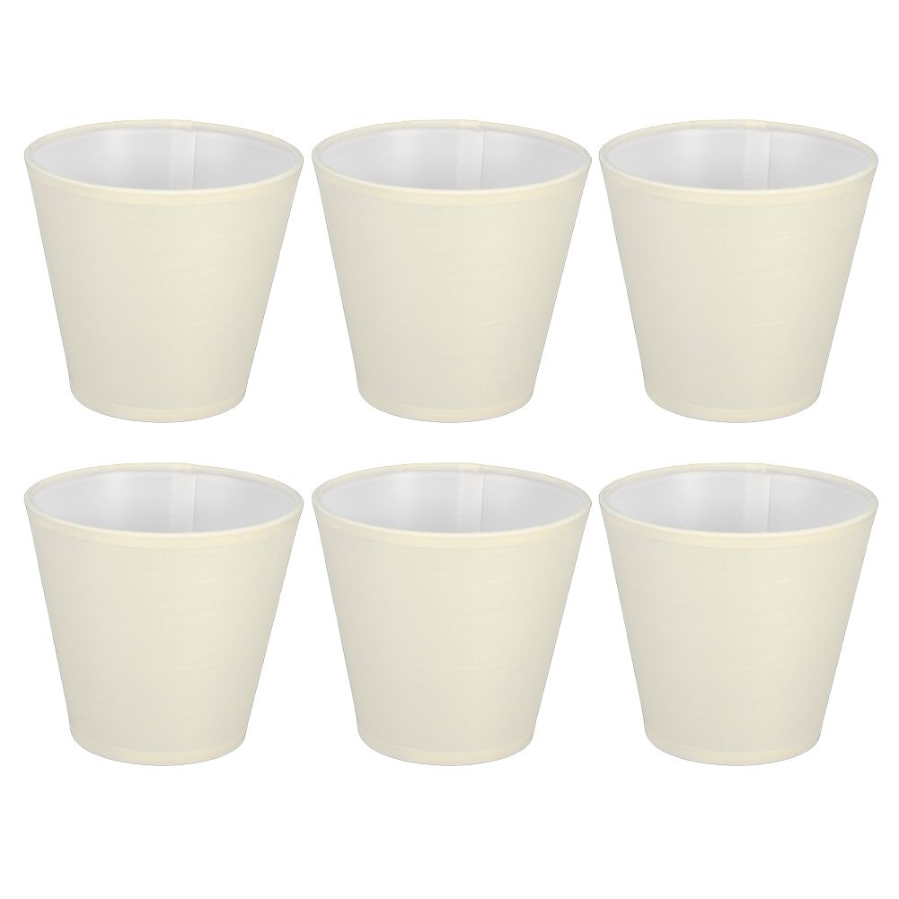 6PCS CreamColoured Fabric Cloth Lamp Shade Replacement for E14 Wall Lamp view 7