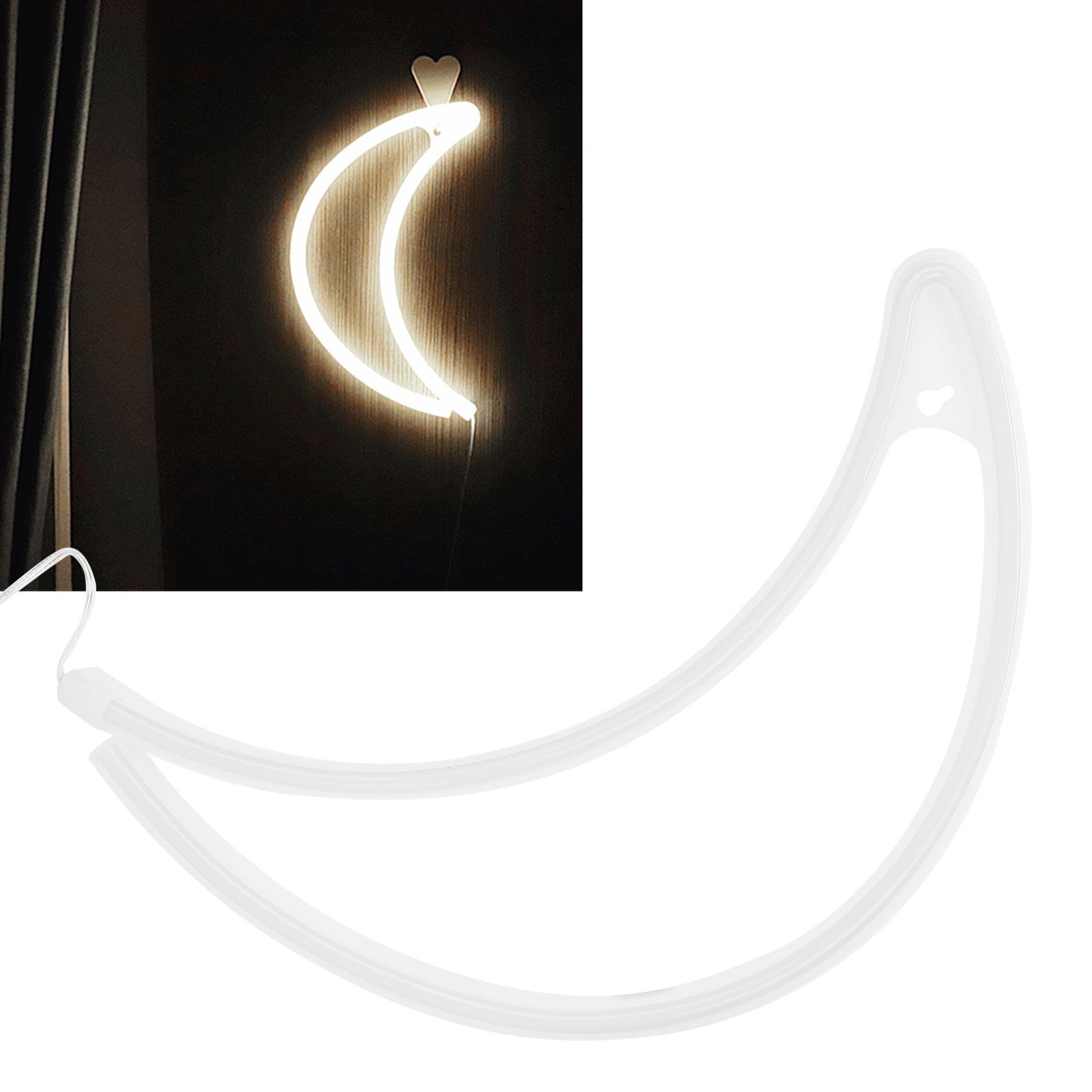 Moon shape Neon Light LED Decorative Lights for Home Party Dormitory Bar view 9