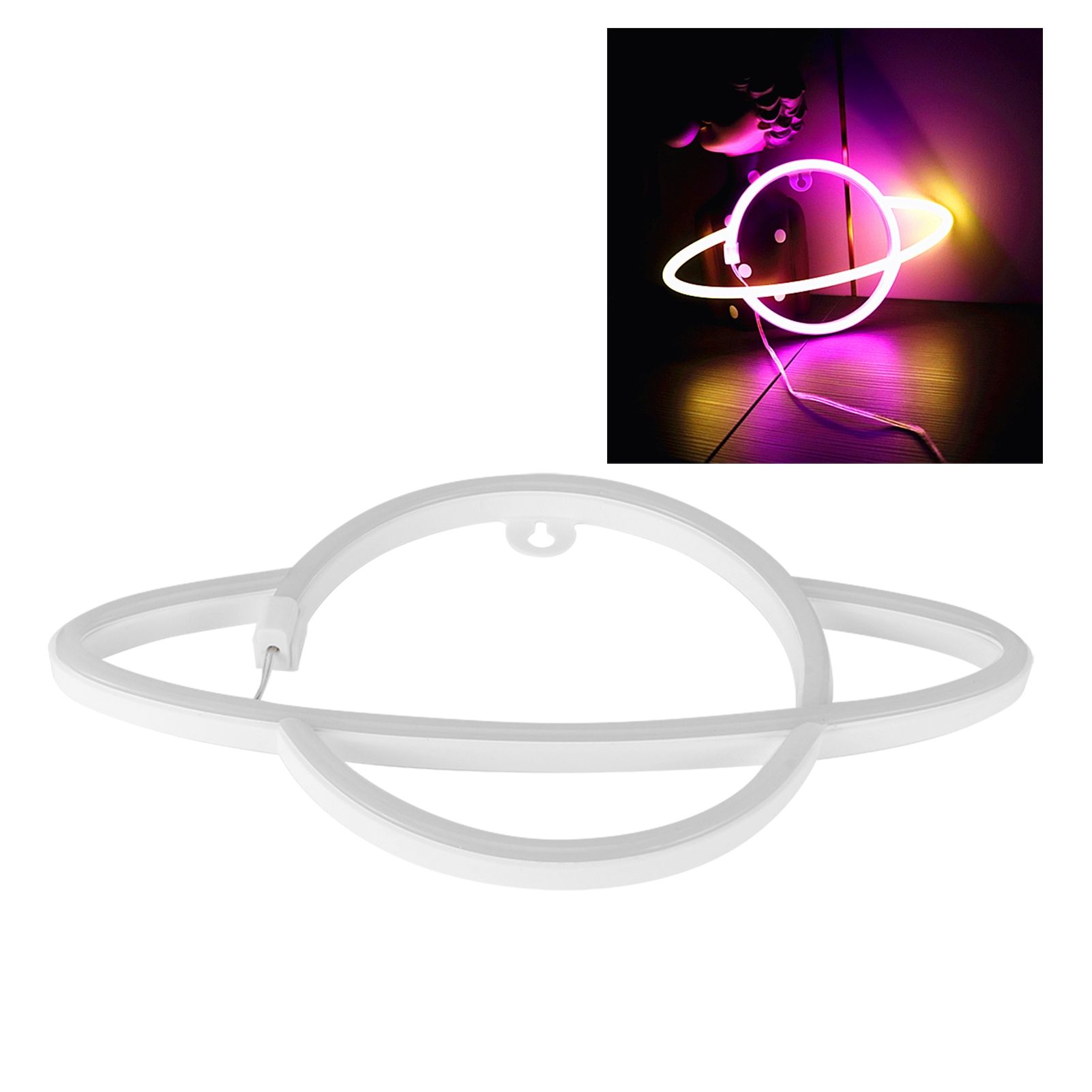 Neon Light Planet Shaped LED Lamp Ornament for Dormitory Bedroom Party view 9