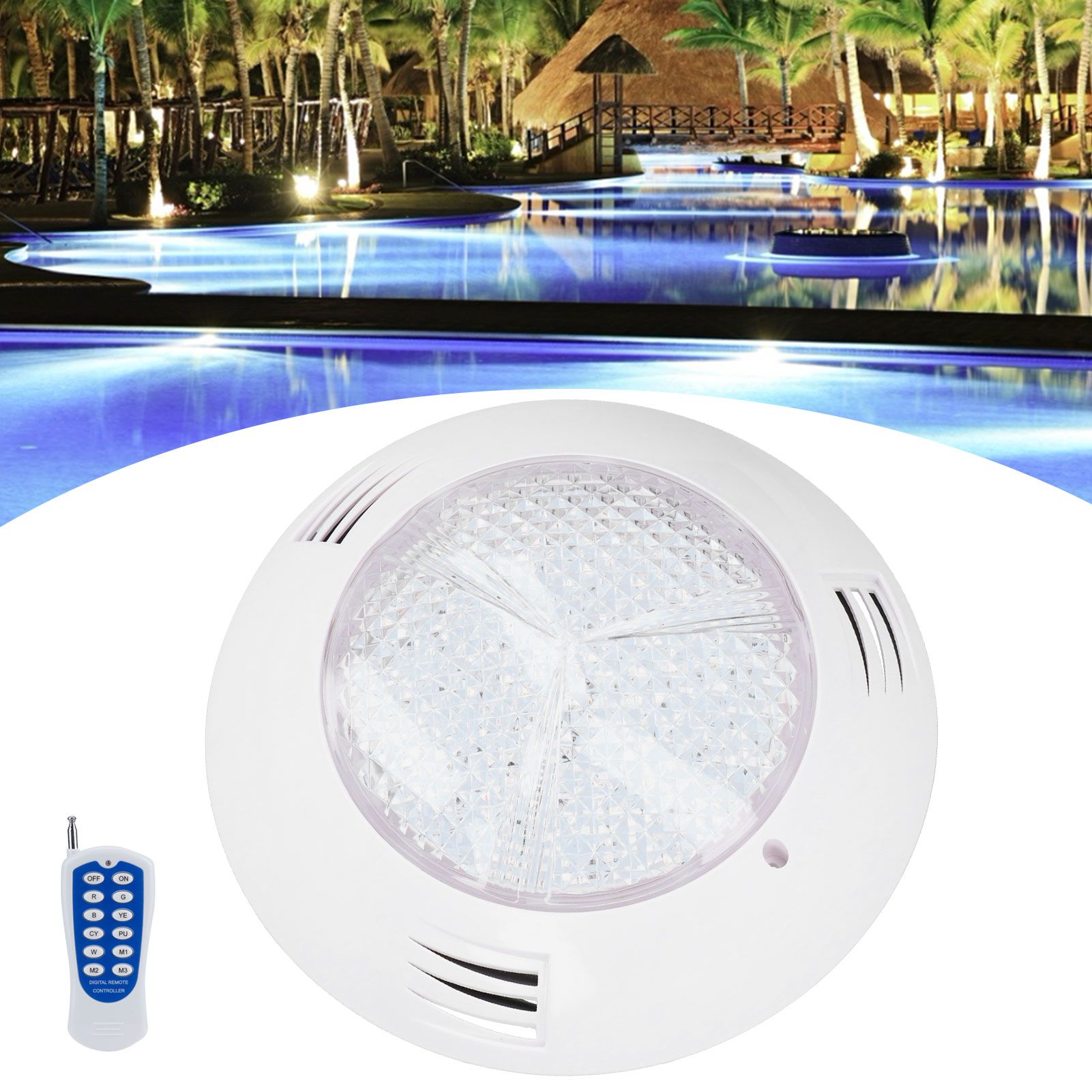 RGB Pool Light Remote 300LED Colorful Underwater Landscape Lighting IP68 view 9