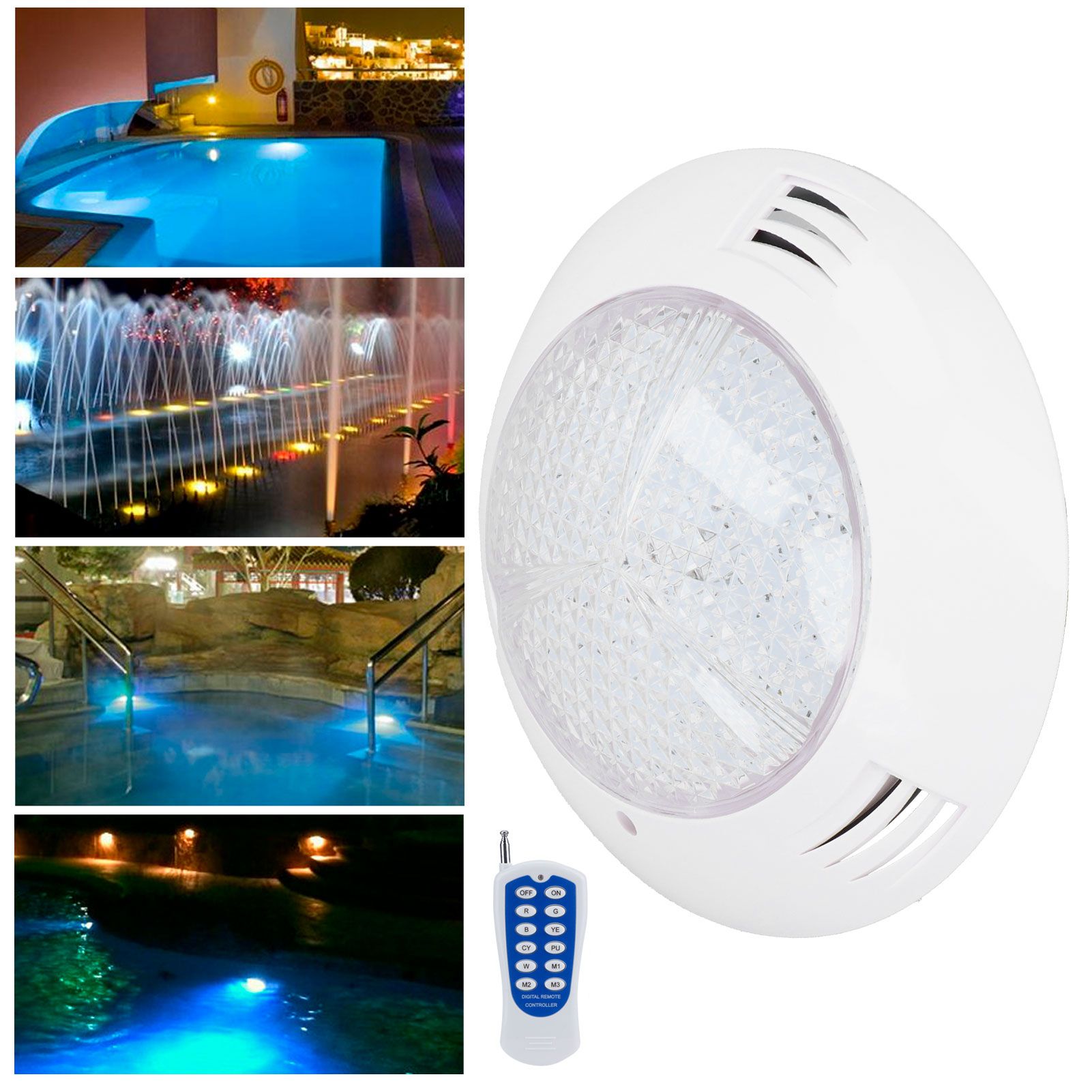 RGB Pool Light Remote 300LED Colorful Underwater Landscape Lighting IP68 view 10