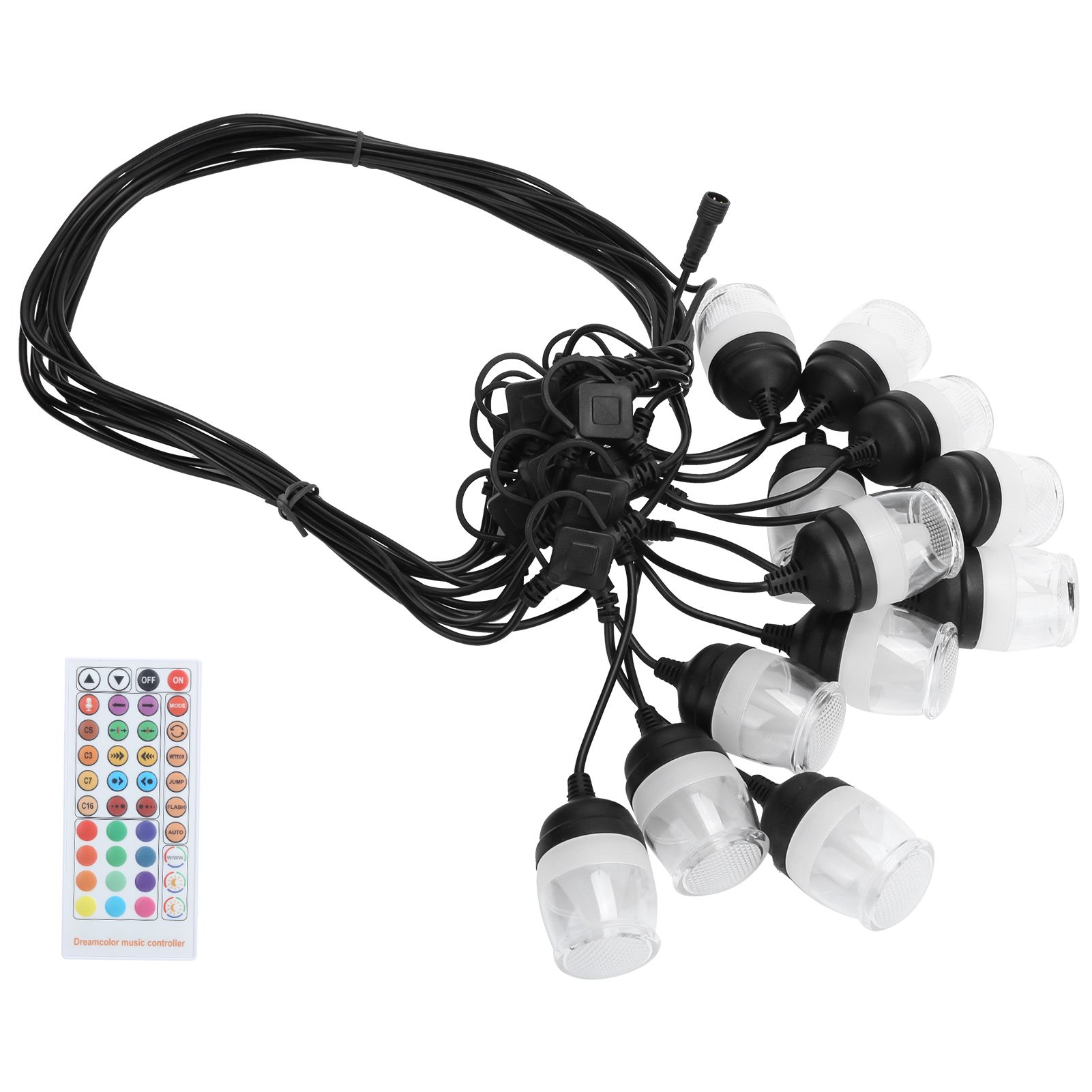 Outdoor Waterproof String Lights RGB Colorful Lights with RF IR Remote Control view 4