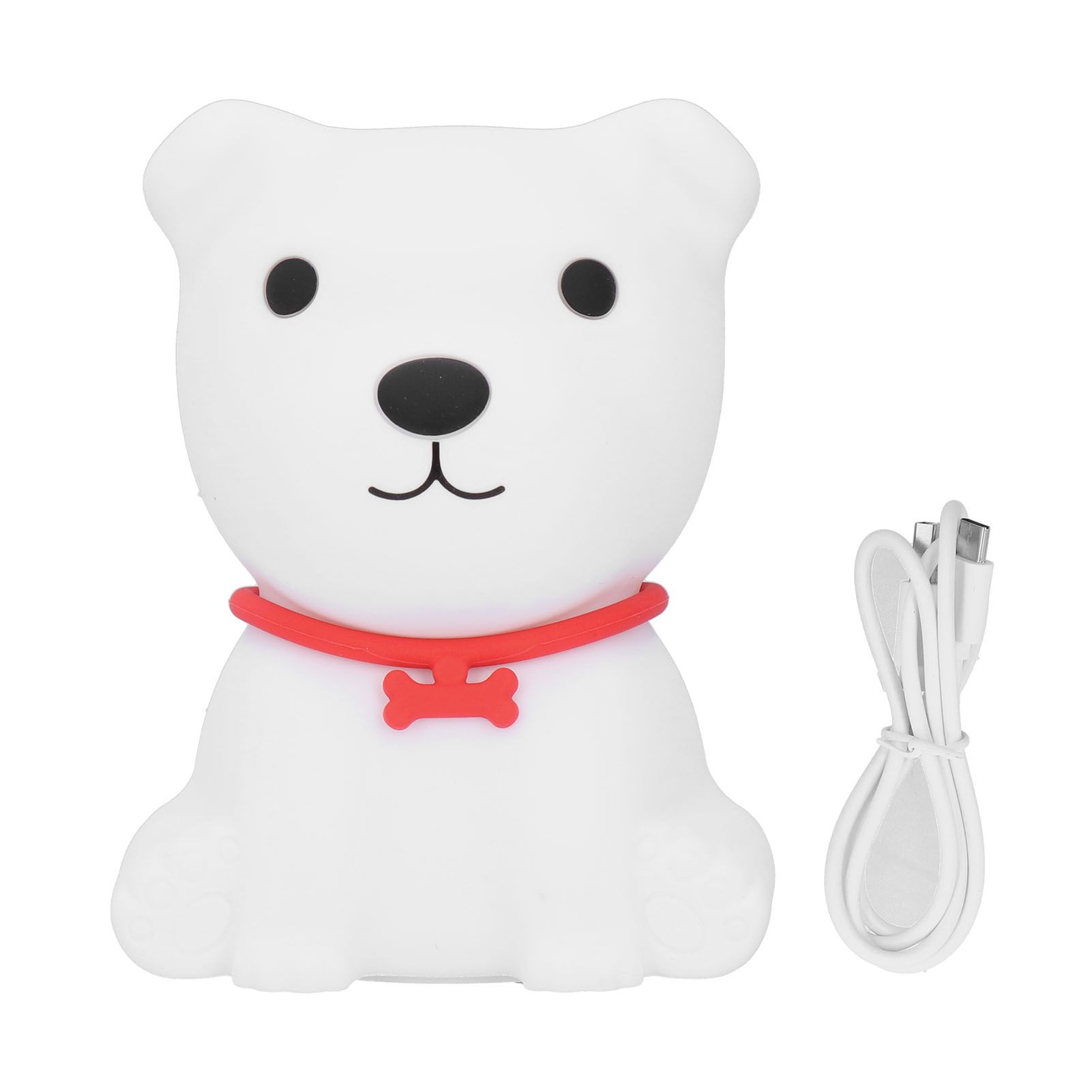 Cute Dog Shaped Silicone Small Night Light USB Bedside Lamp 1.5W for Bedroom view 2