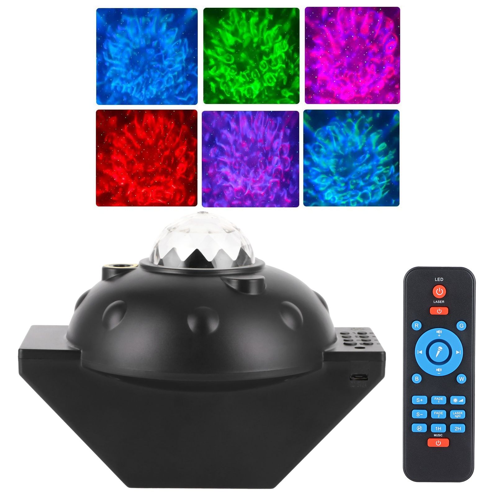 Bluetooth Projector Lamp MultiFunction Remote Control Timing USB Light for view 11