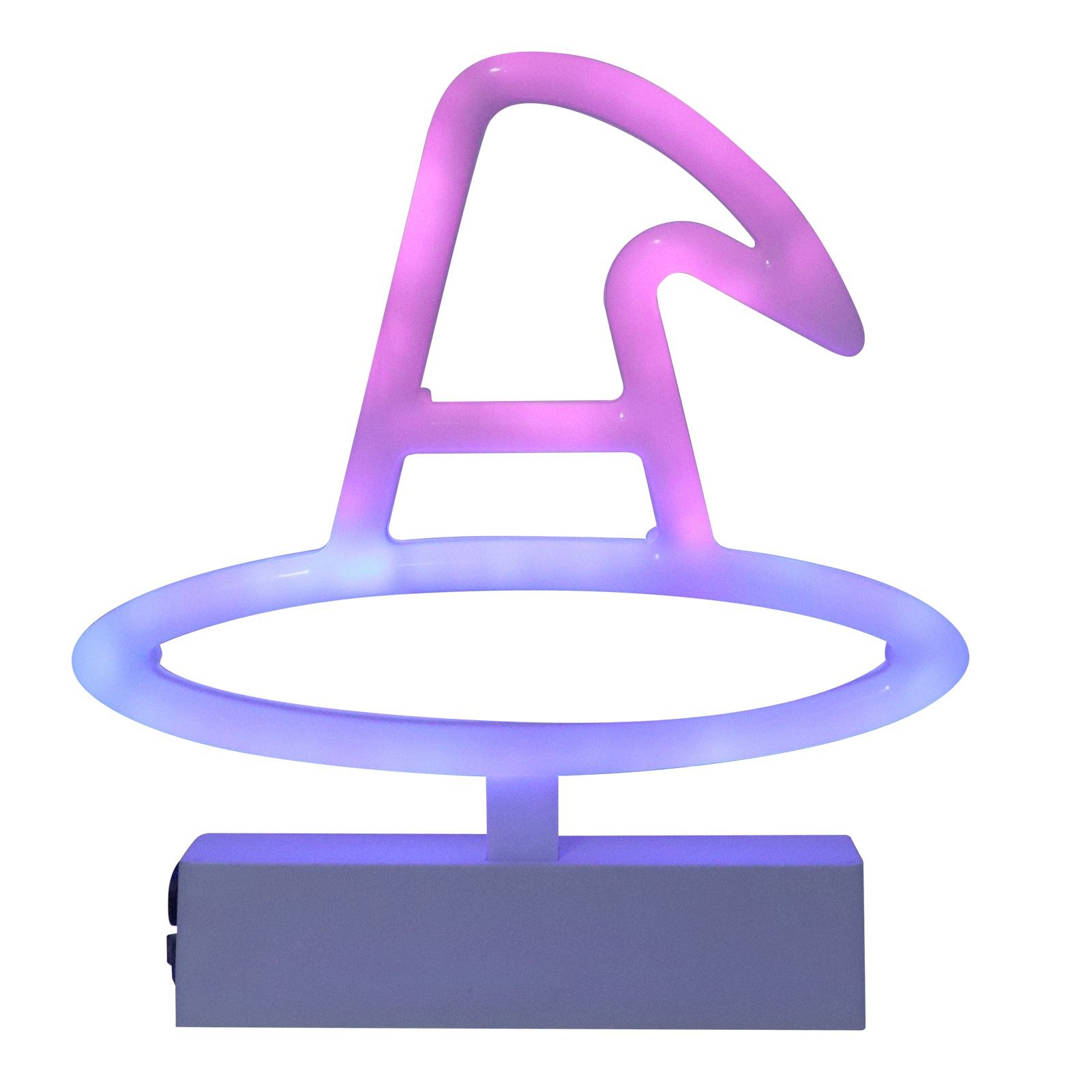 Neon Light Plastic Witch Hat Shape USB Battery Powered RGB Light Source view 12