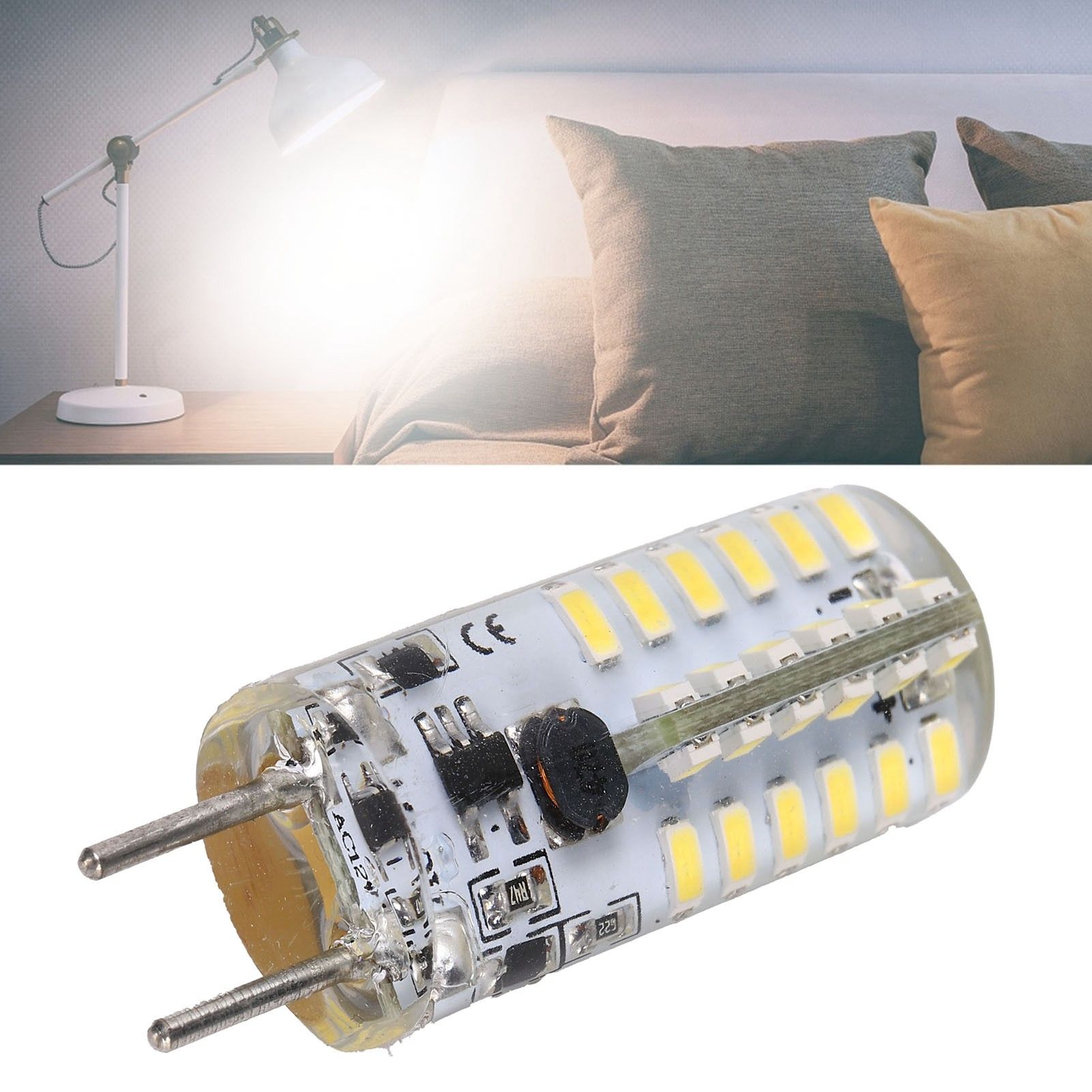 48LED Silicone Bulb 3W 300LM GY6.35 BiPin Bulb AC12V for Chandelier Ceiling view 12