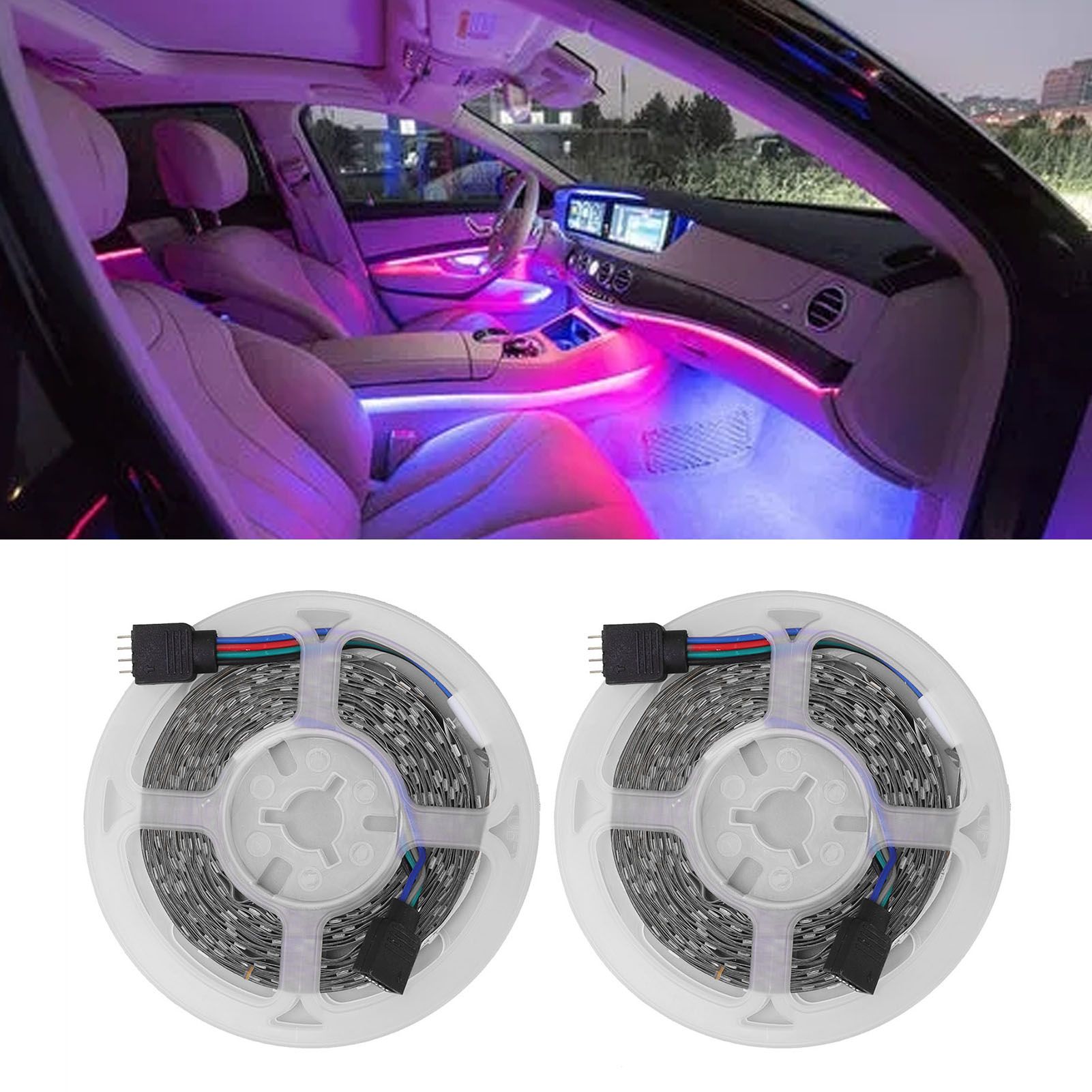 60LED Strip Lights DC12V RGB Tape Lights with 44‑Key Remote Control Home view 12