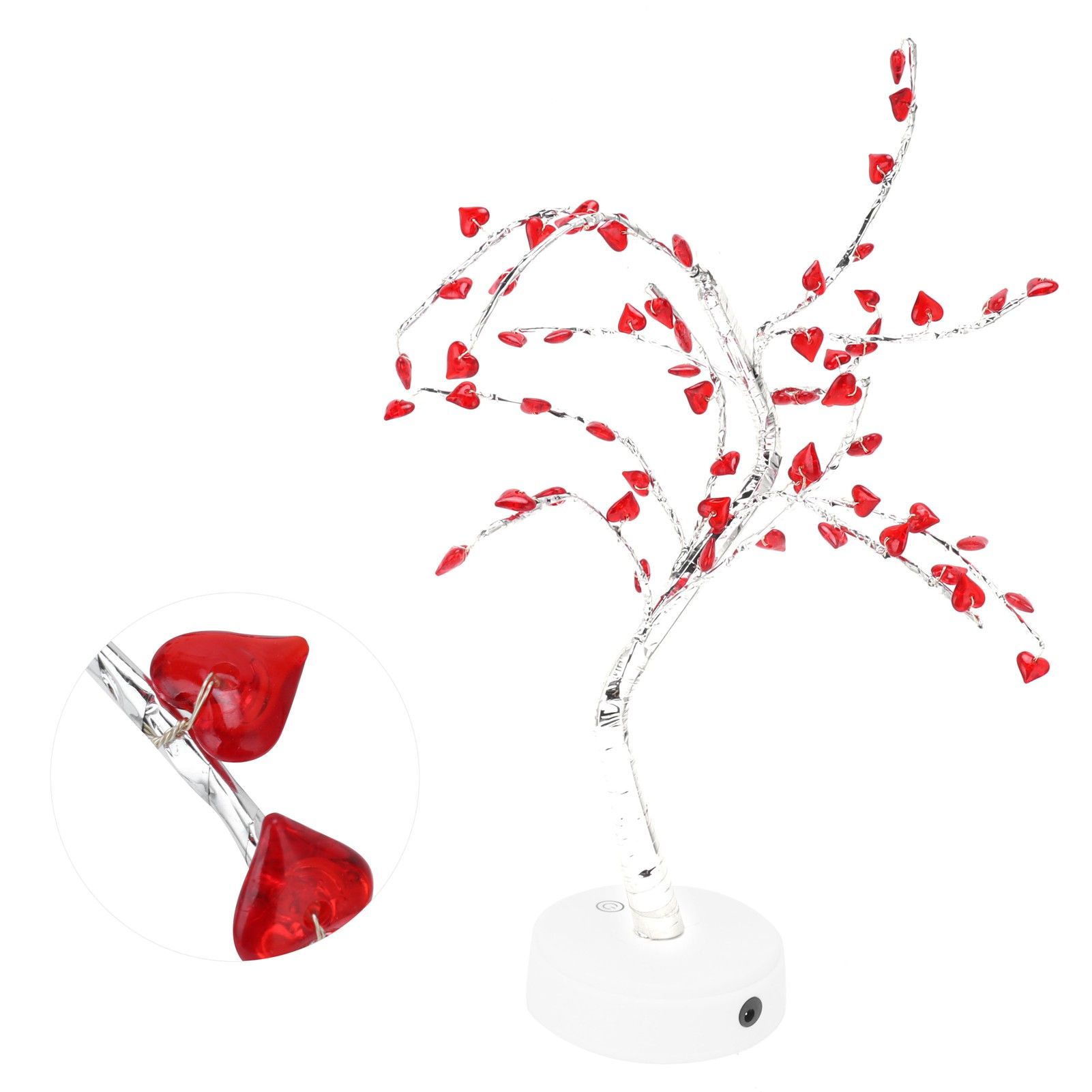 Tree Shape Lights USB Battery Dual Power Supply Red Love 60LEDs IP20 view 10