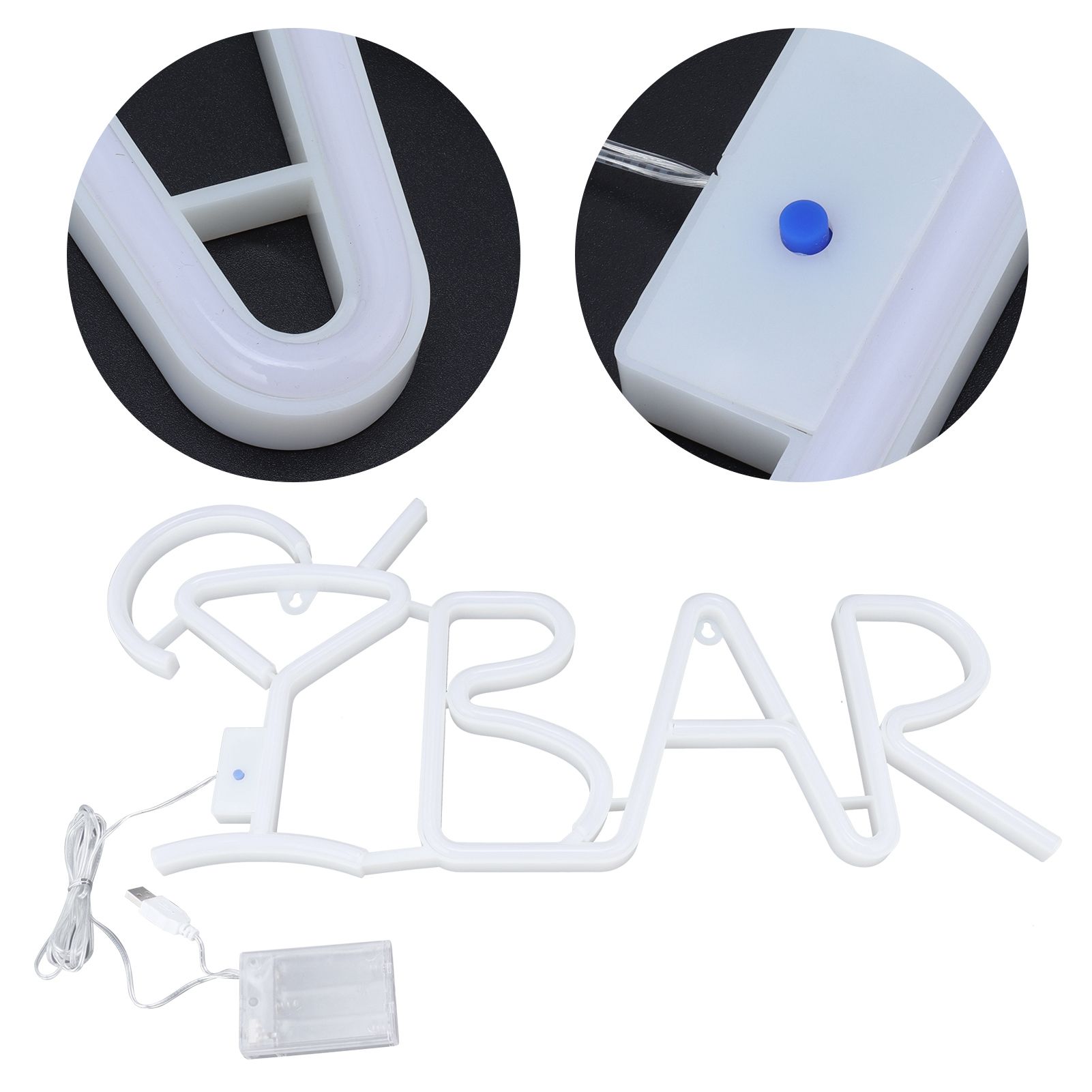 BAR Neon LED Purple 24‑key Remote Control 8‑mode Wall Light Neon Lights for view 9