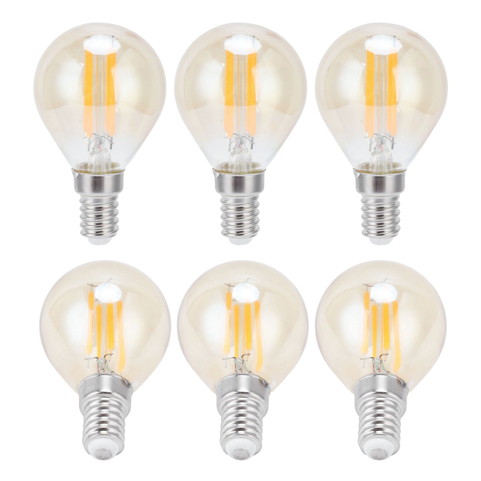 6PCS G45 LED Gold Filament Bulb 2700K 4W E14 Base Vintage Glass Clear Bulb view 8