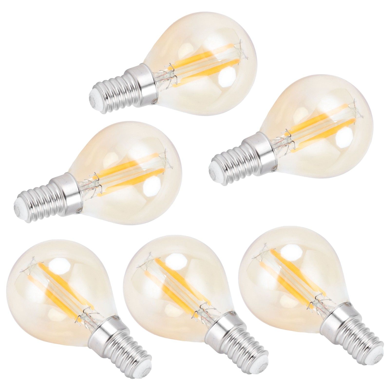 6PCS G45 LED Gold Filament Bulb 2700K 4W E14 Base Vintage Glass Clear Bulb view 9