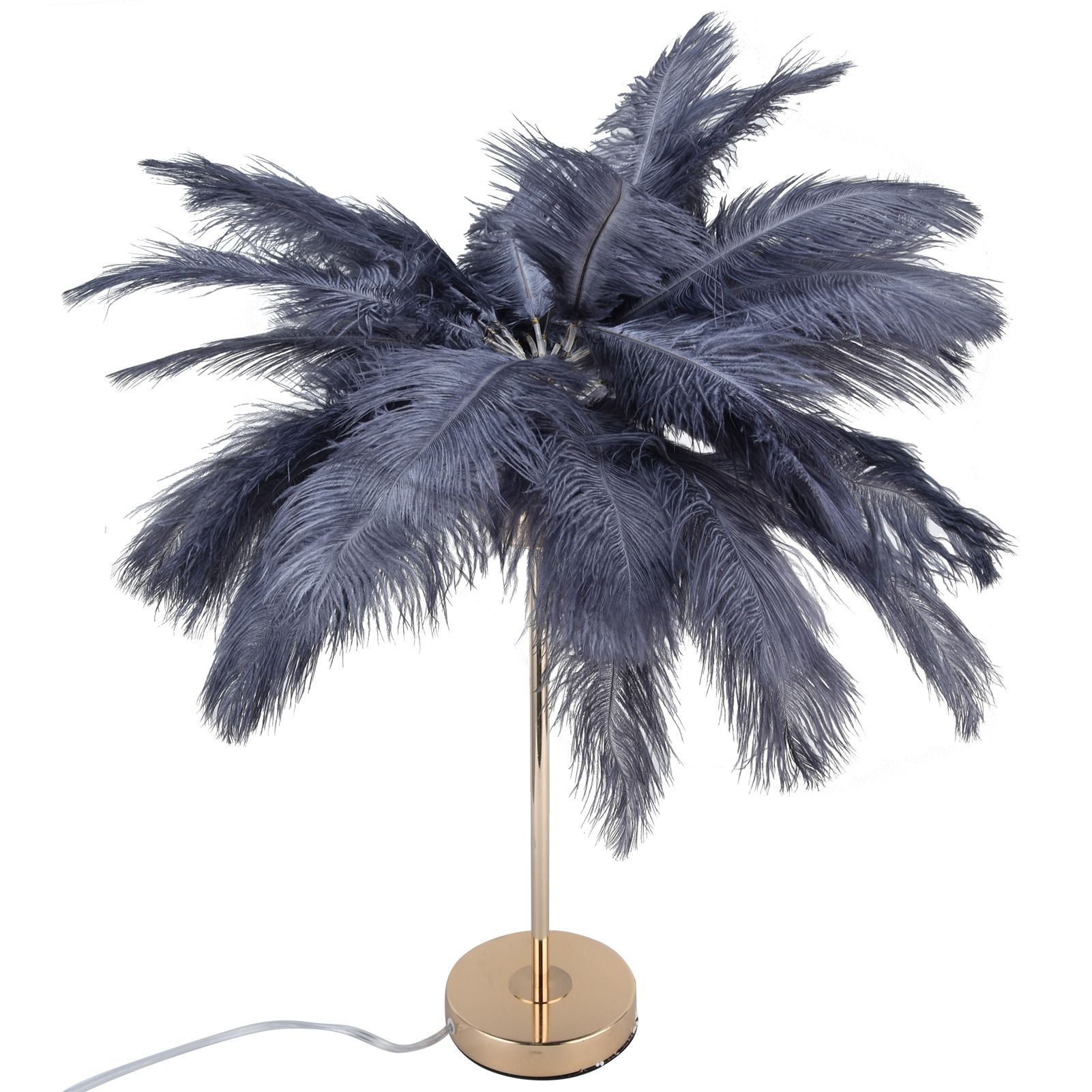 G4 Ostrich Feather Table Lamp Night Light Bedside Light Decoration Lamp for view 5