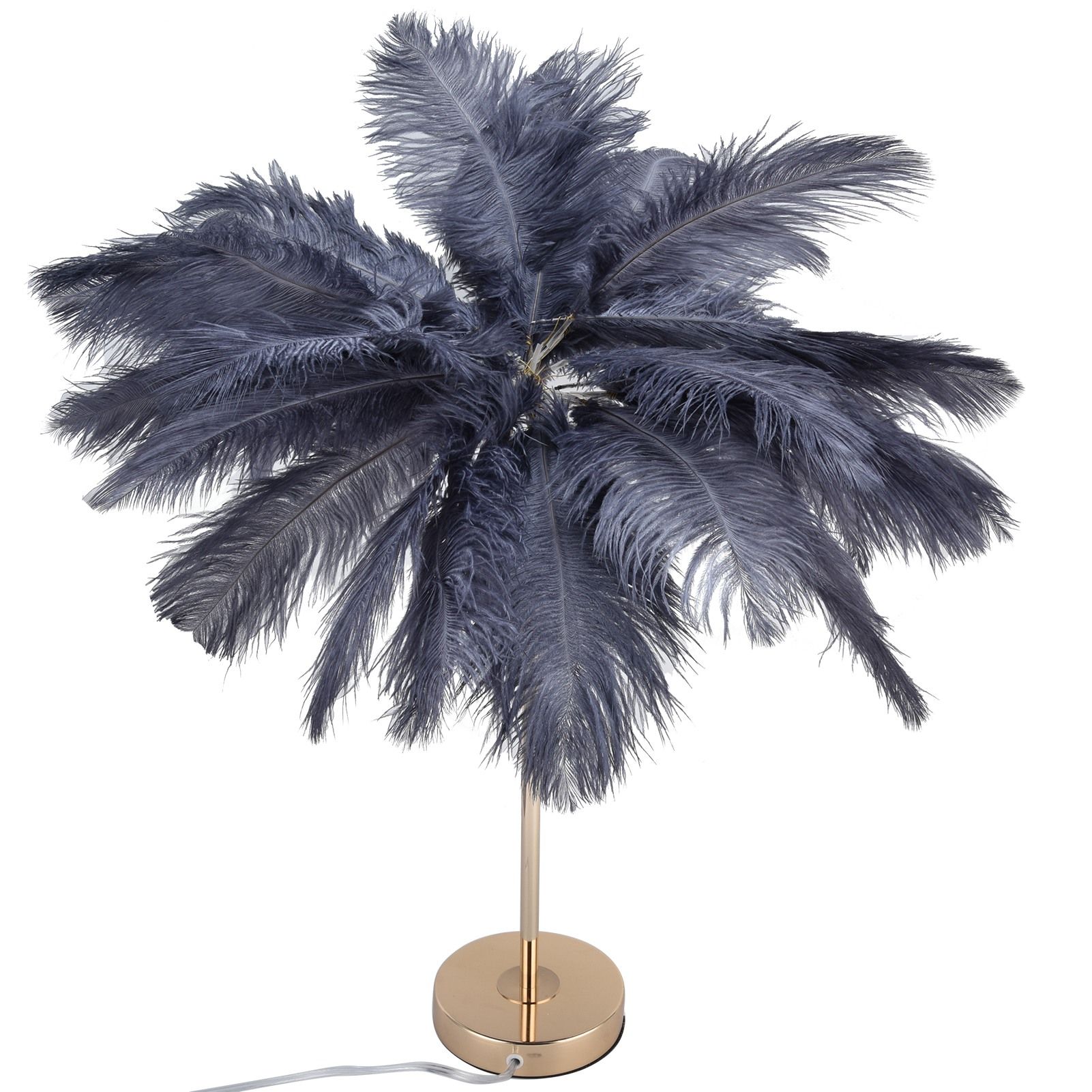 G4 Ostrich Feather Table Lamp Night Light Bedside Light Decoration Lamp for view 8