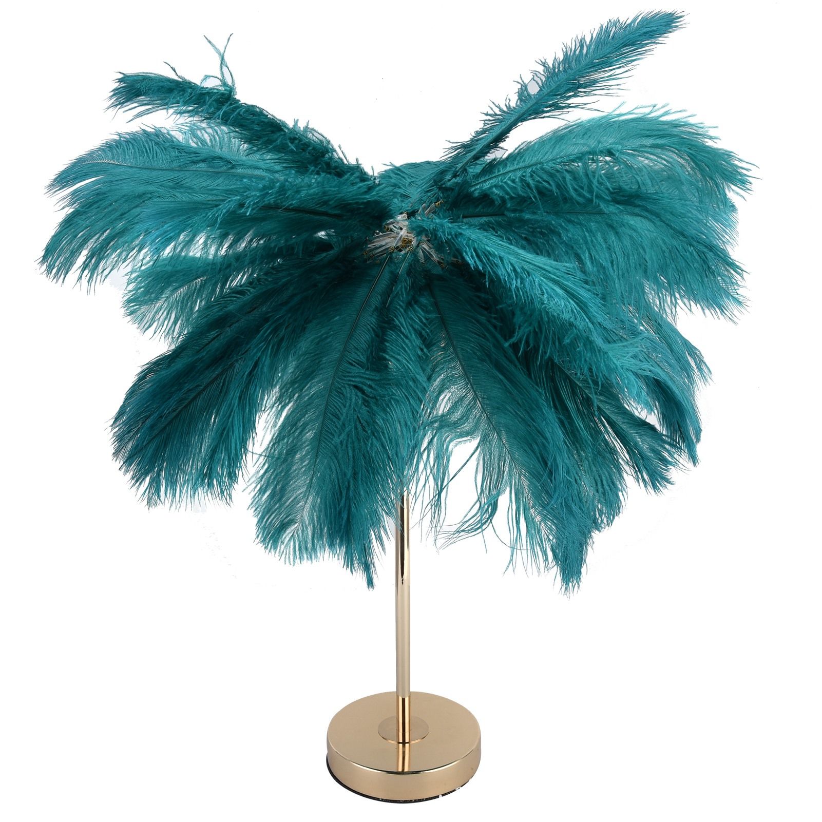 G4 Ostrich Feather Table Lamp Night Light Bedside Light Decoration Lamp for view 3