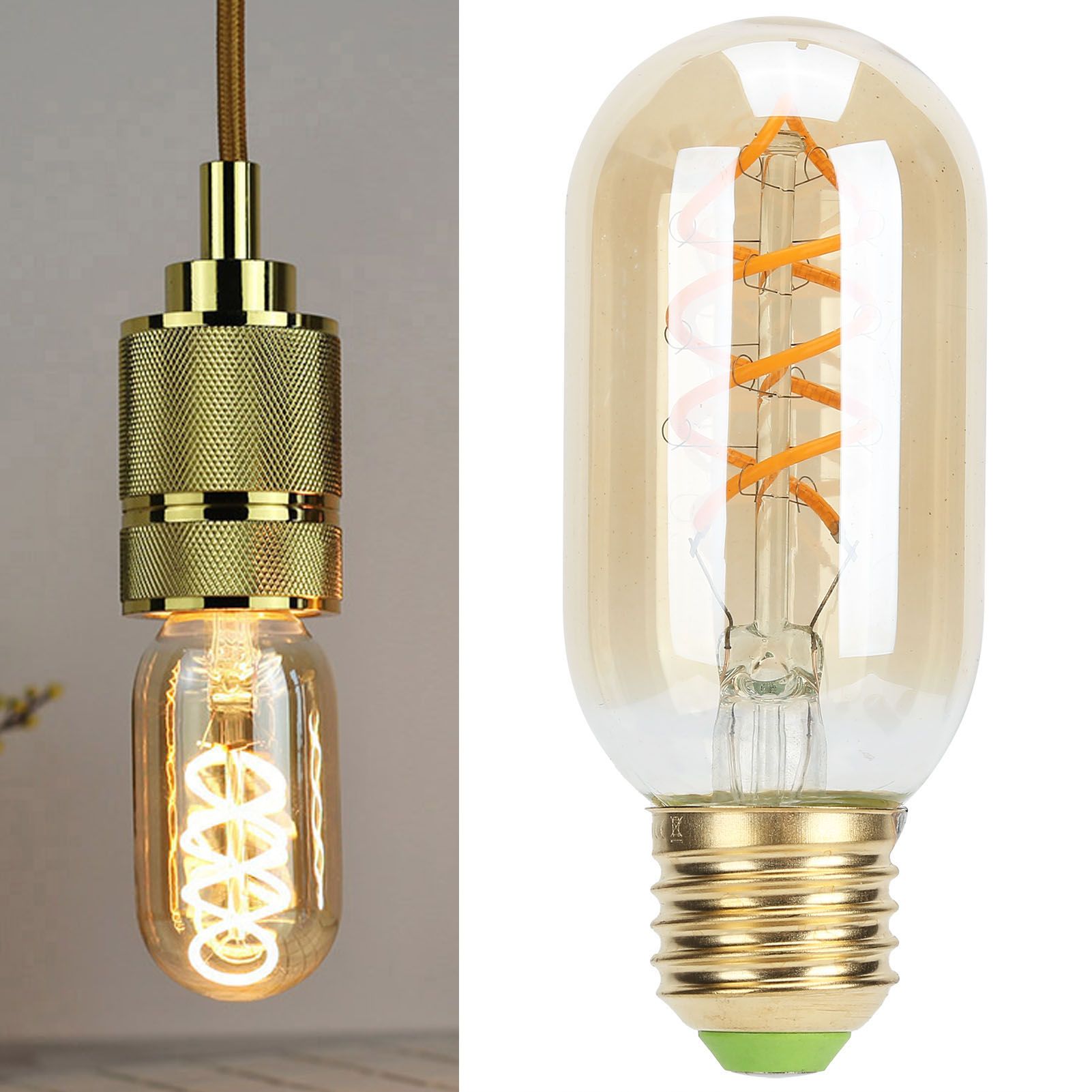 Light Bulb Vintage Double Spiral E27 4W LED Flexible Filament Warm Light LED view 11