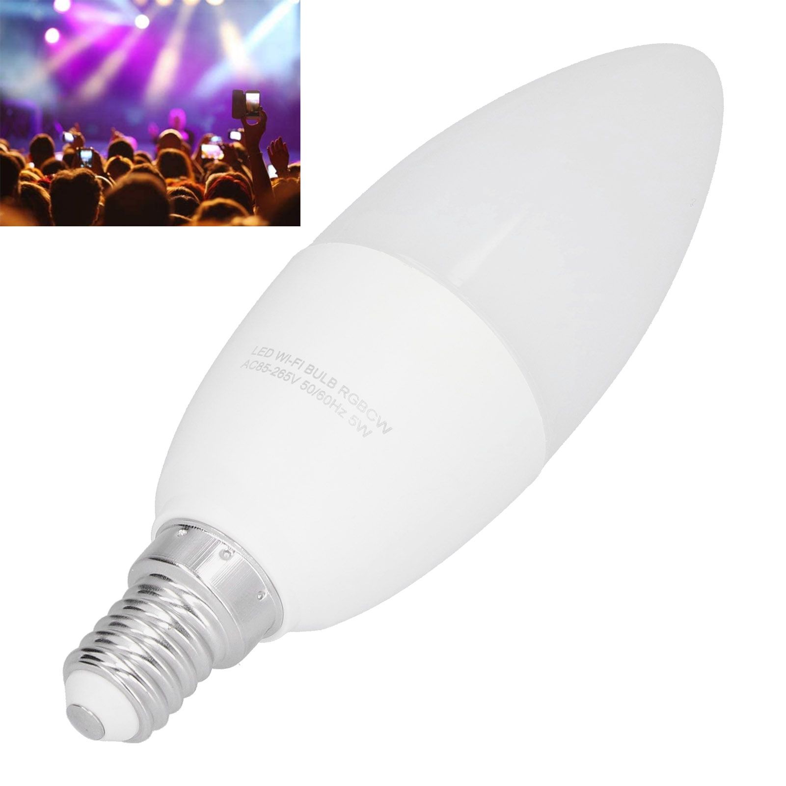 E14 Light Bulb 5W RGB Candle Lamp Bulb Support WIFI APP Control AC85265V 50Hz 60Hz view 12