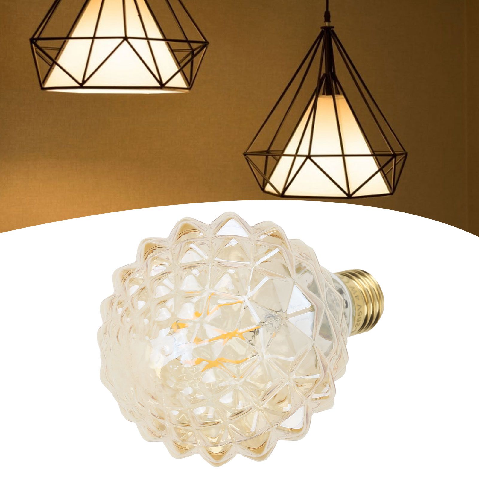 G95 Retro Bulb E27 Unique Shape Vintage Filament Lamp Bulb 4W 220V 360lm Warm view 12
