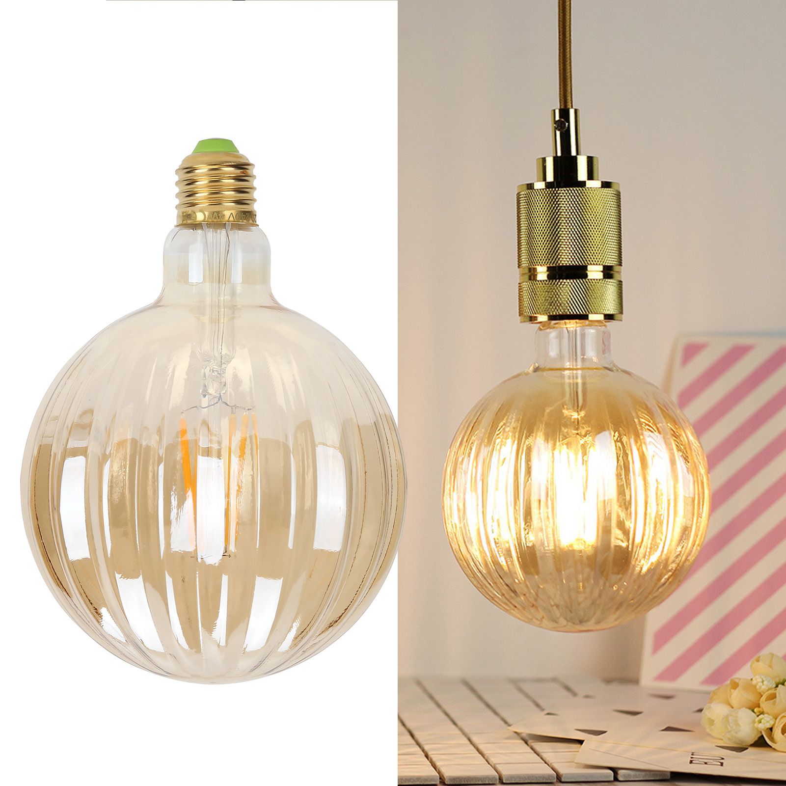 4W G125 Antique Bulb E27 WatermelonShape LED Filament Lamp Home Decoration view 11