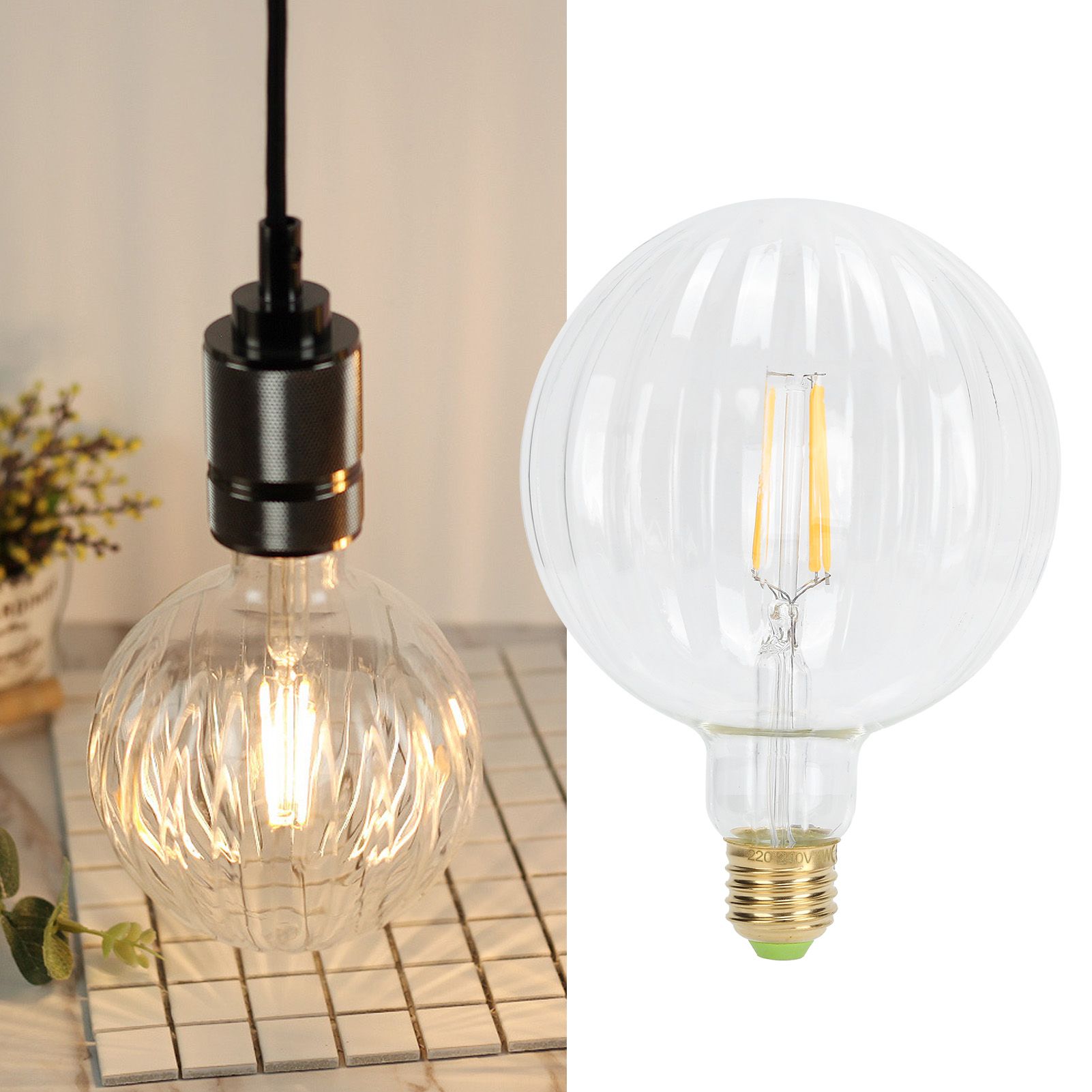 4W G125 Antique Bulb E27 WatermelonShape LED Filament Lamp Home Decoration view 12