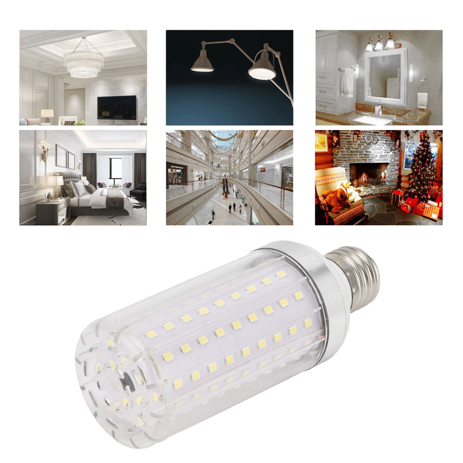4Pcs E27 LED Corn Bulb 3500LM 2835 Light Bulbs for Indoor Chandelier Table view 11