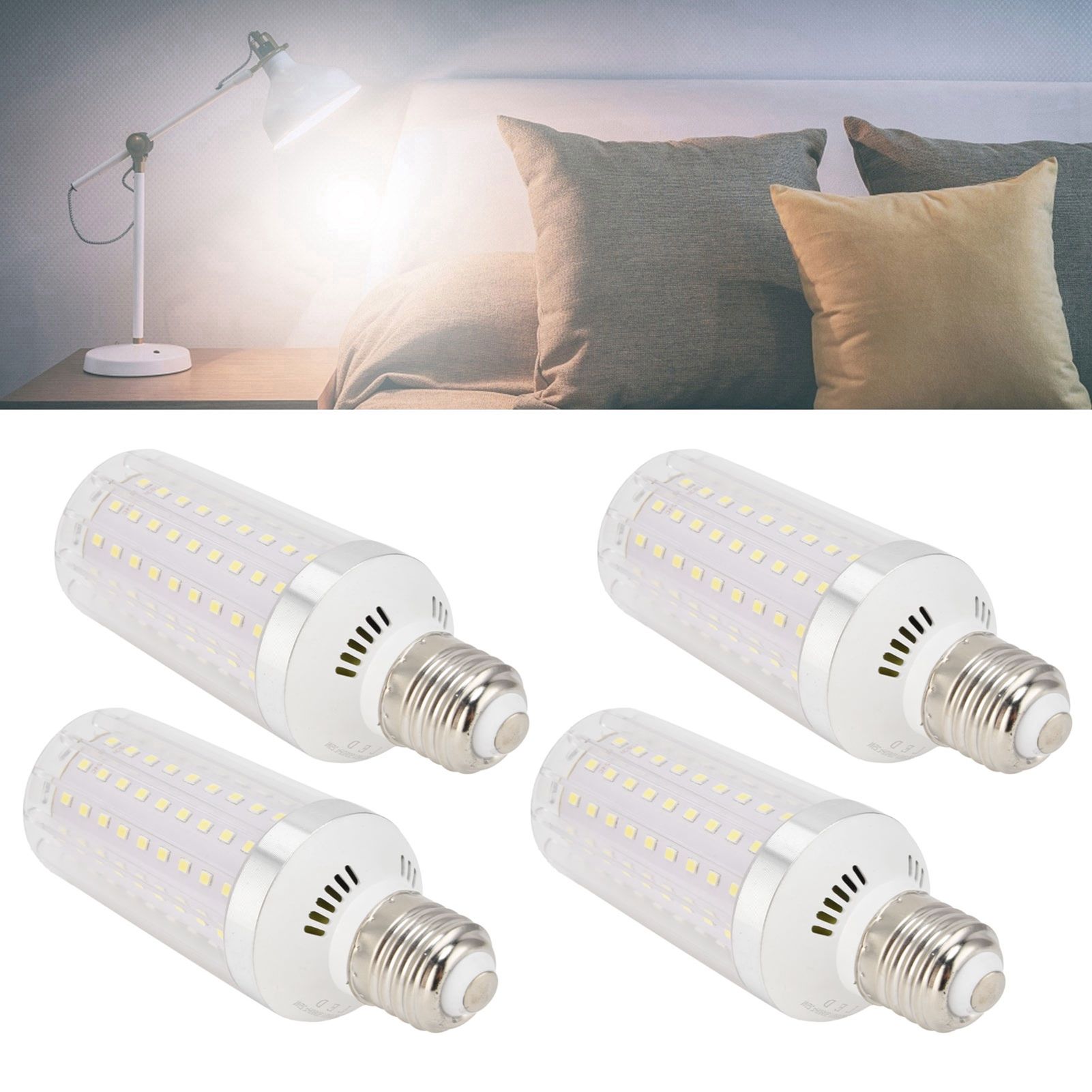4Pcs E27 LED Corn Bulb 3500LM 2835 Light Bulbs for Indoor Chandelier Table view 12