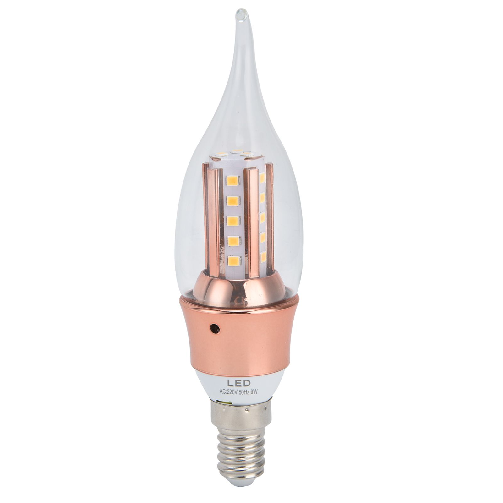 E14 Lamp Bulb Crystal Chandelier 9W LED Candle Bulb for Home Living Room Warm view 2
