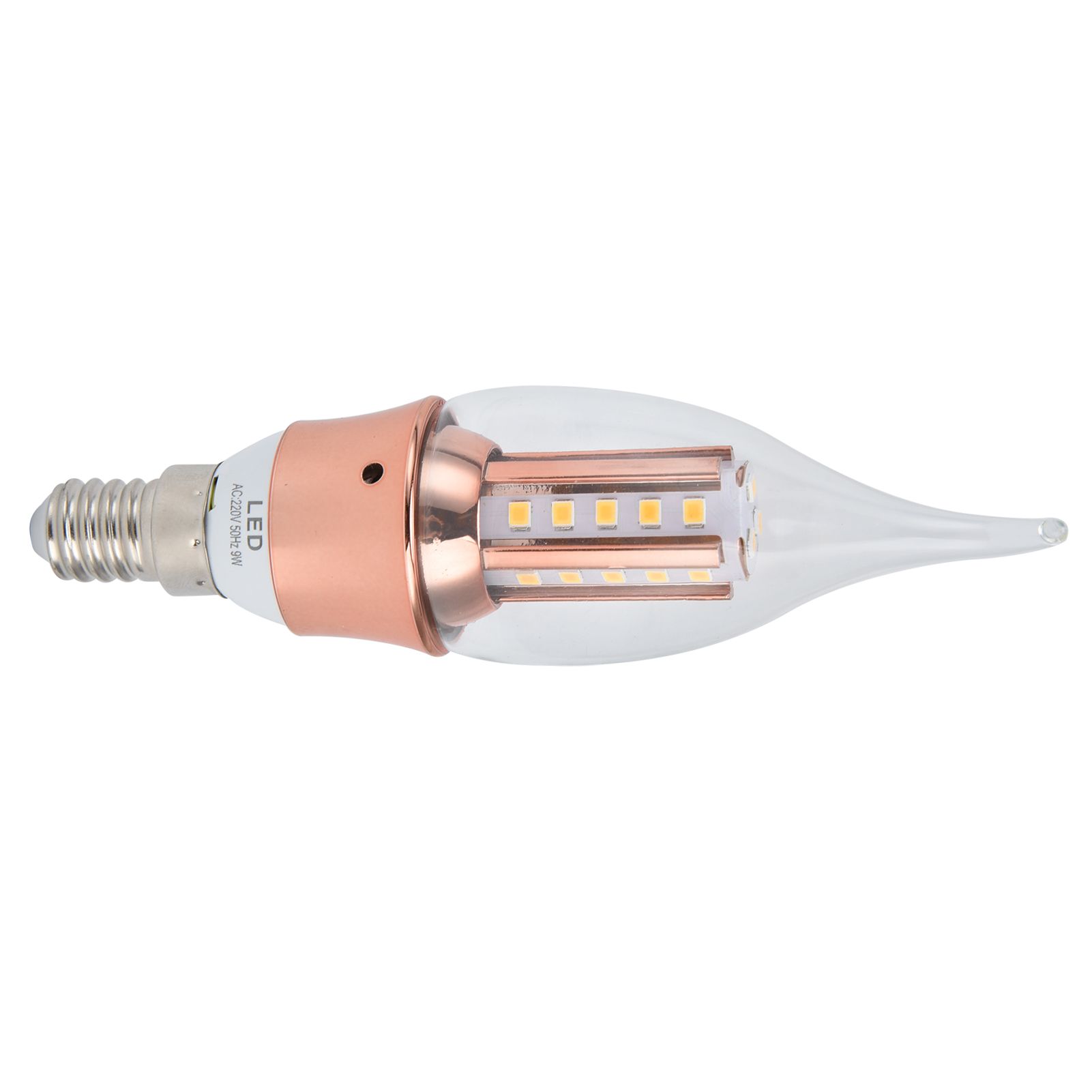 E14 Lamp Bulb Crystal Chandelier 9W LED Candle Bulb for Home Living Room Warm view 8