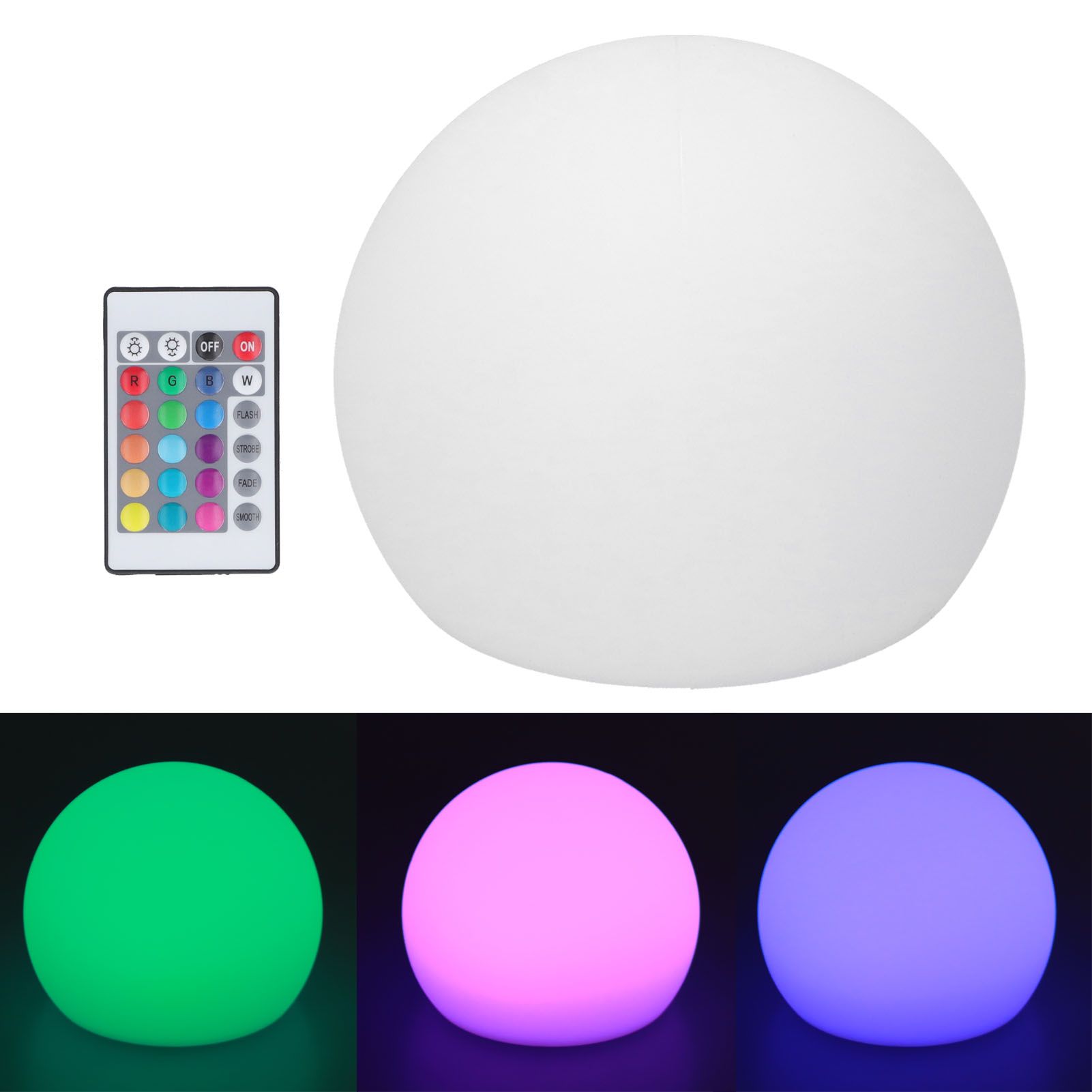 LED Ball Light Outdoor Waterproof RGBW Globe Lamp with 16 Color Dimmable 4 view 6