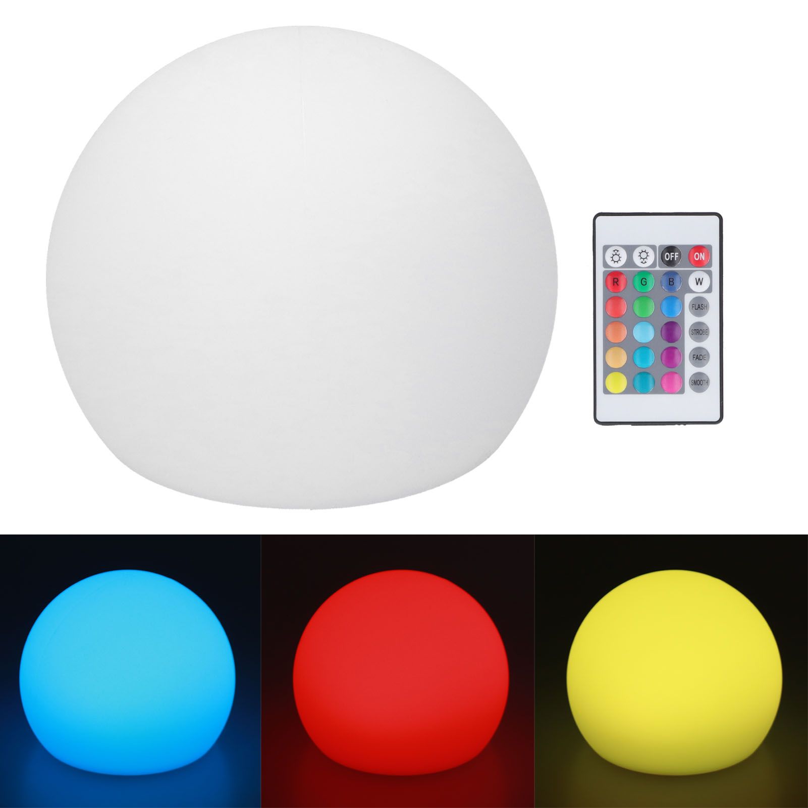 LED Ball Light Outdoor Waterproof RGBW Globe Lamp with 16 Color Dimmable 4 view 8
