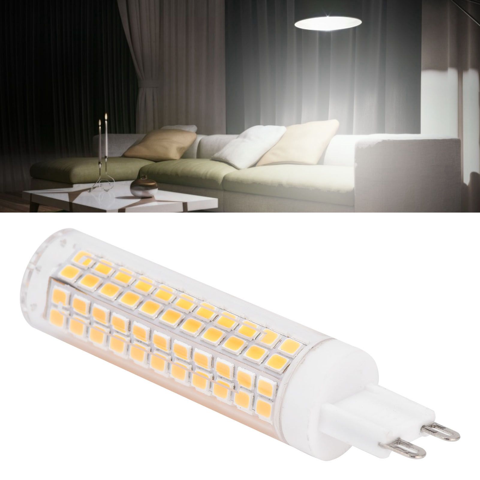 G9 Lamp Bulb 1000LM 102LED Ceramic Dimmable Corn Bulb for Home Chandelier view 12