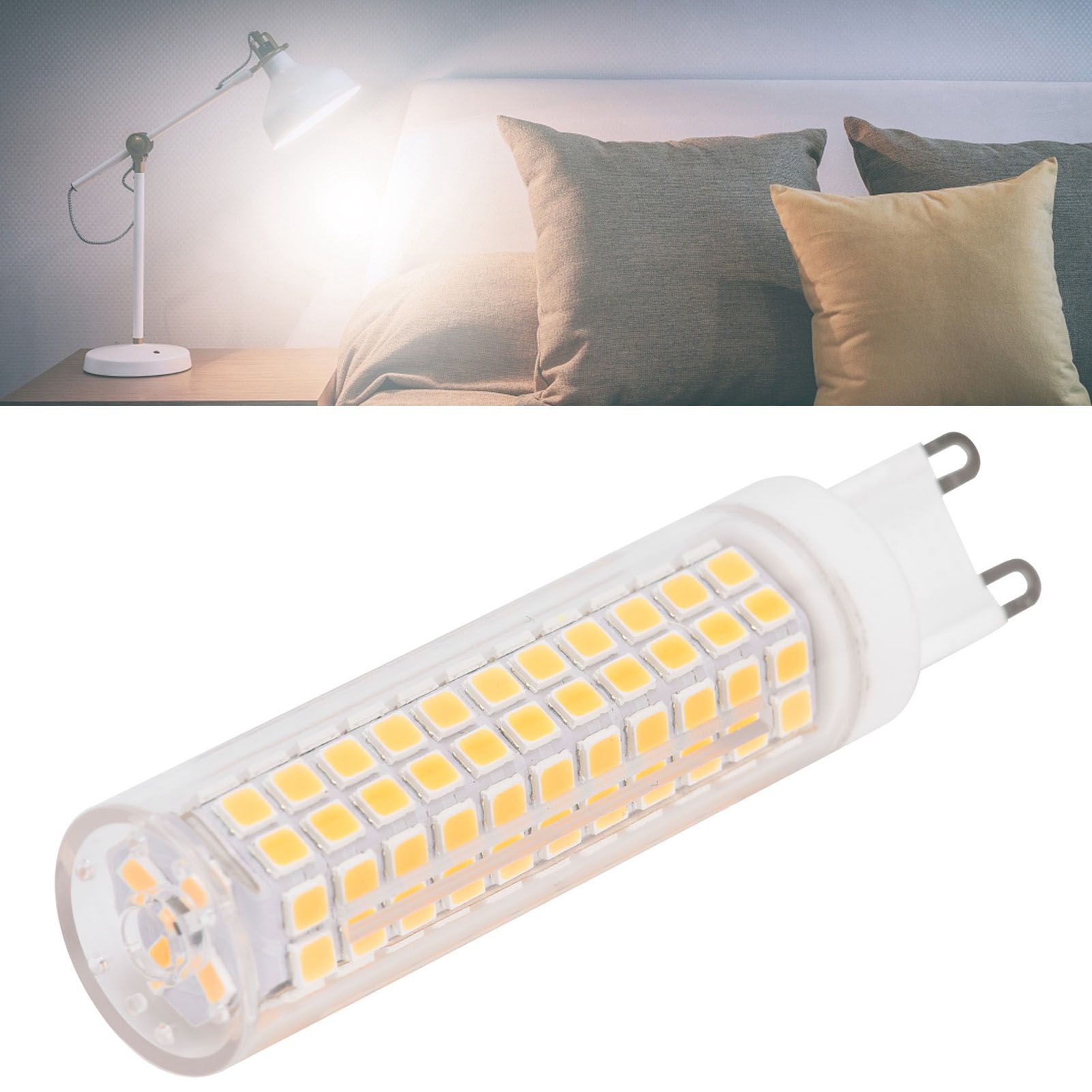 G9 Lamp Bulb 1000LM 102LED Ceramic Dimmable Corn Bulb for Home Chandelier view 11