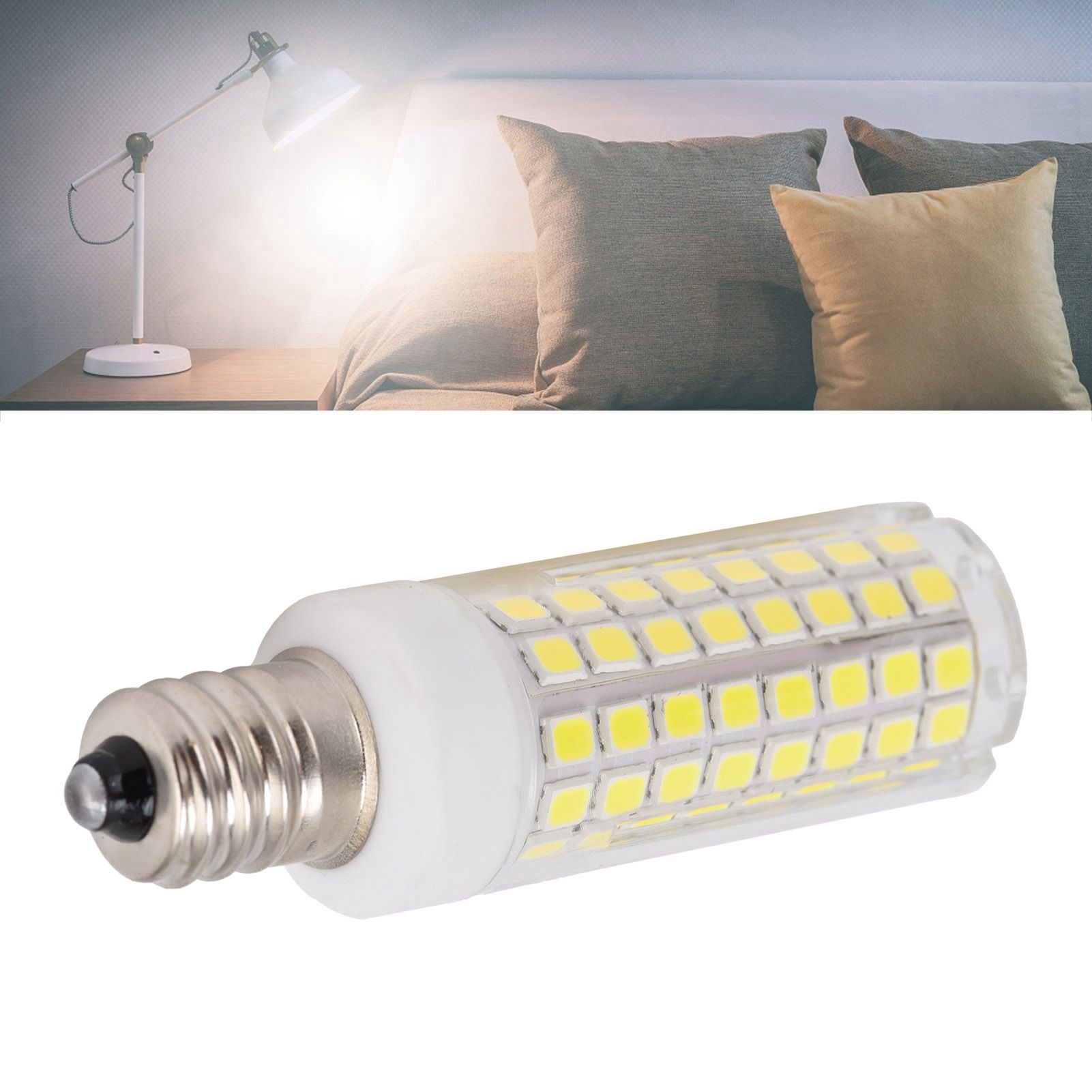E12 102LED Bulb 1000LM Corn Bulb Dimmable Light Source for Table Lamps view 12